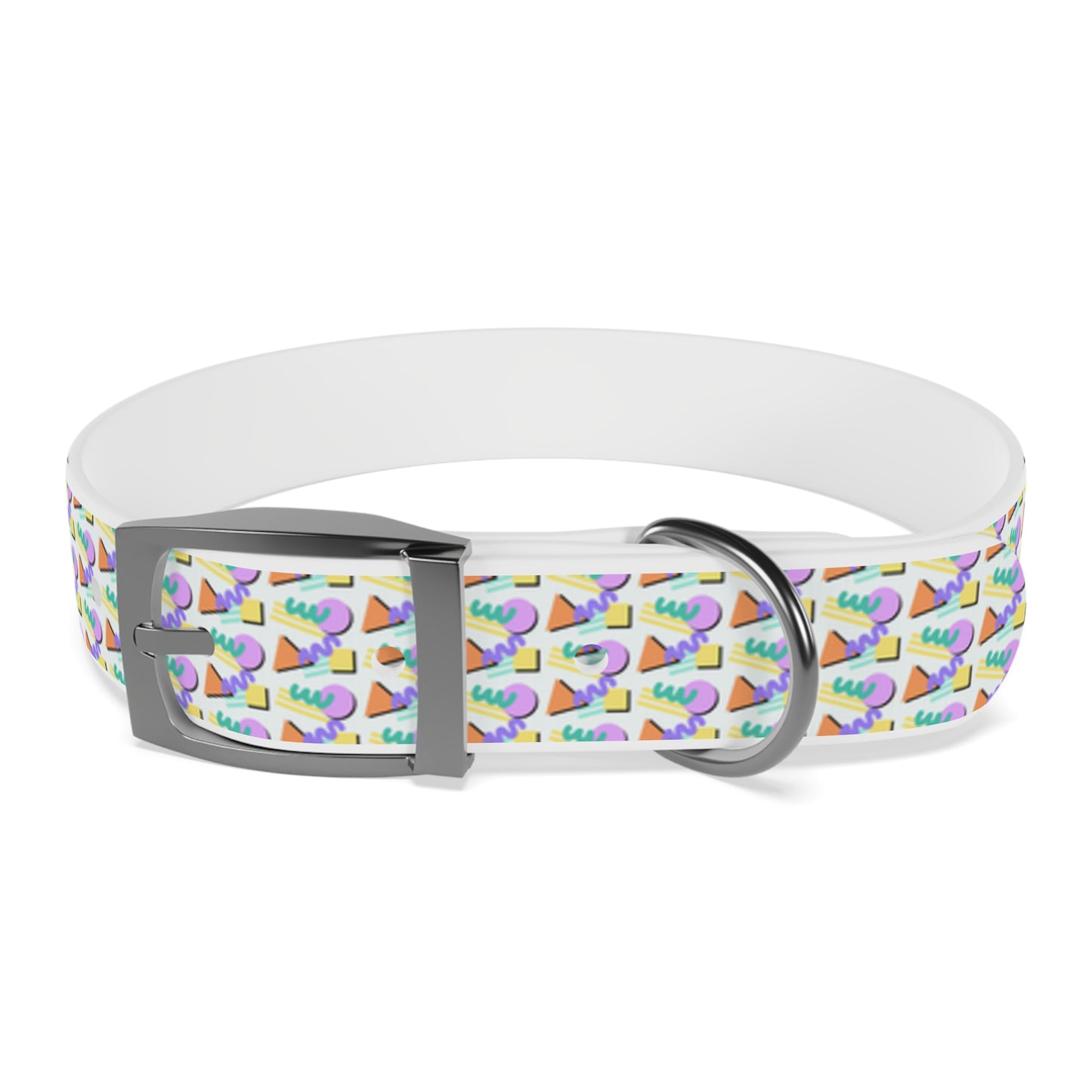 90s Kid Geometric Hypoallergenic Dog Collar -Choose Buckle Finish