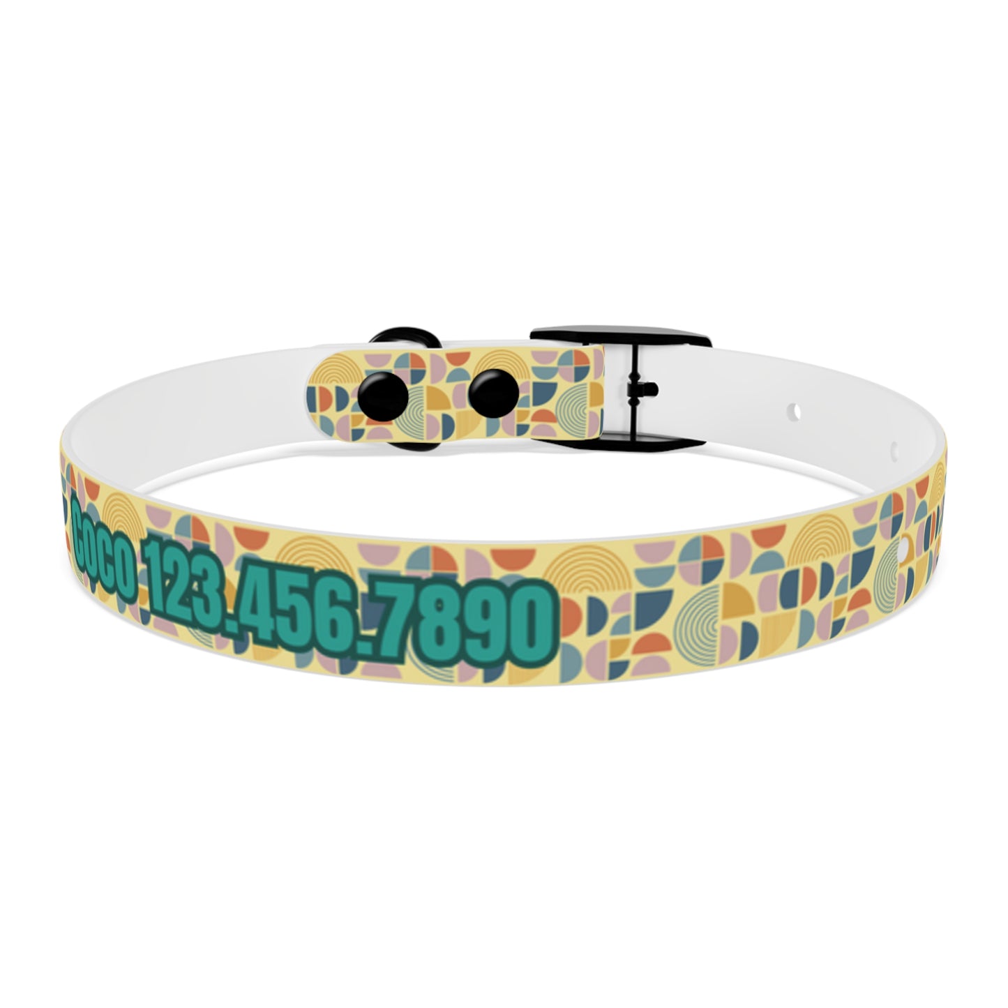 Atomic Pattern Dog Collar -Choose Buckle Finish