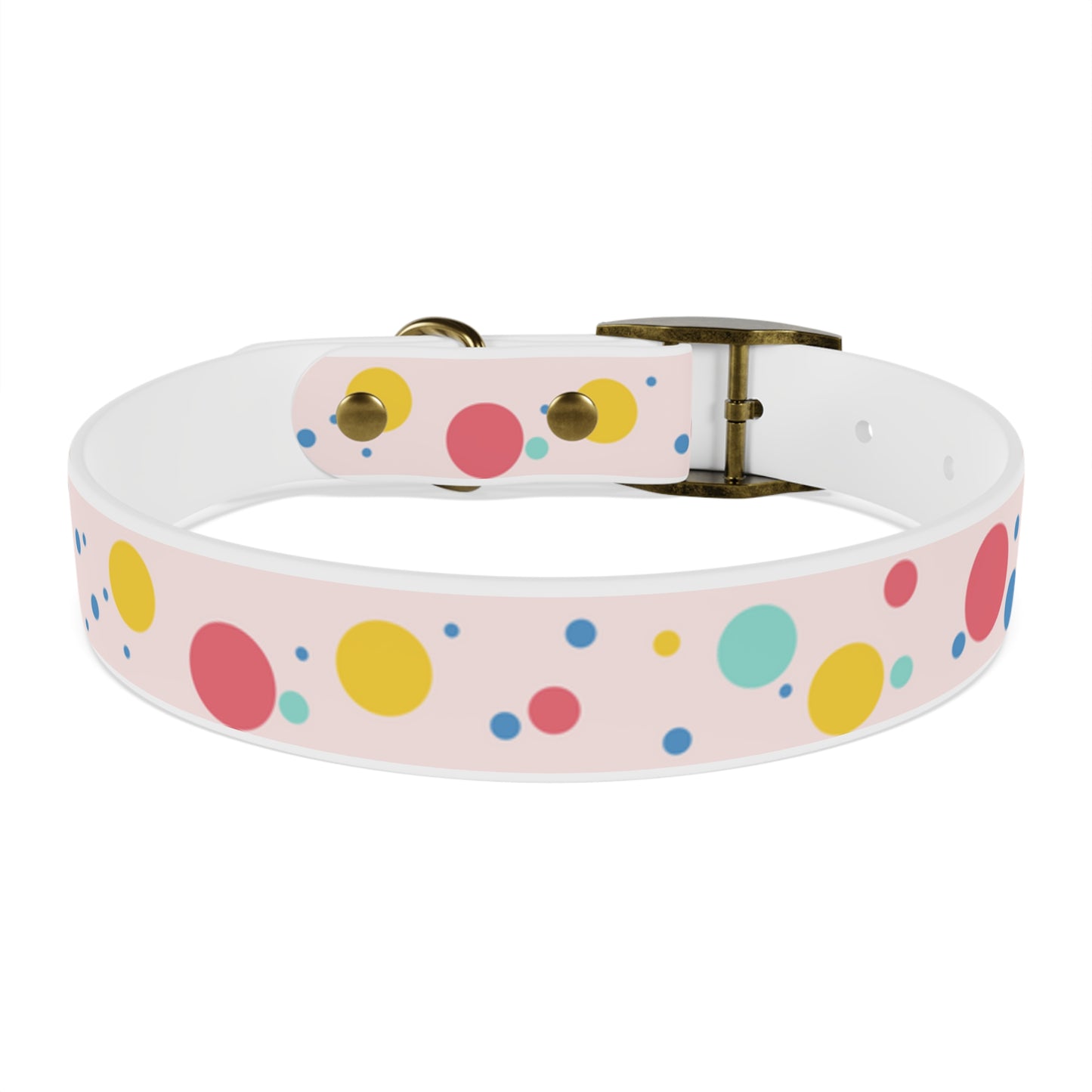 Pawlished PolkaDot Hypoallergenic Pup Dog Collar -Choose Size and Buckle Finish