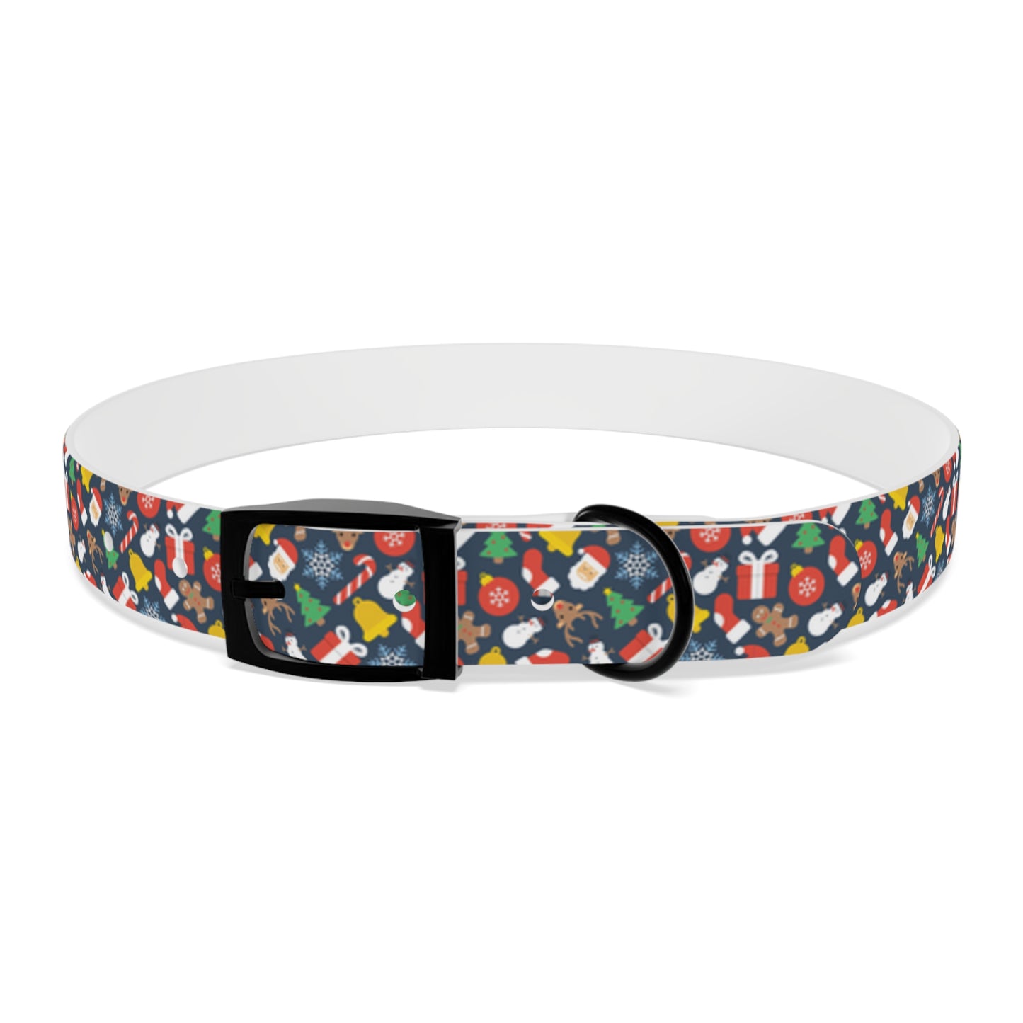 Holly Jolly Hypoallergenic Christmas Dog Collar -Choose Buckle Finish