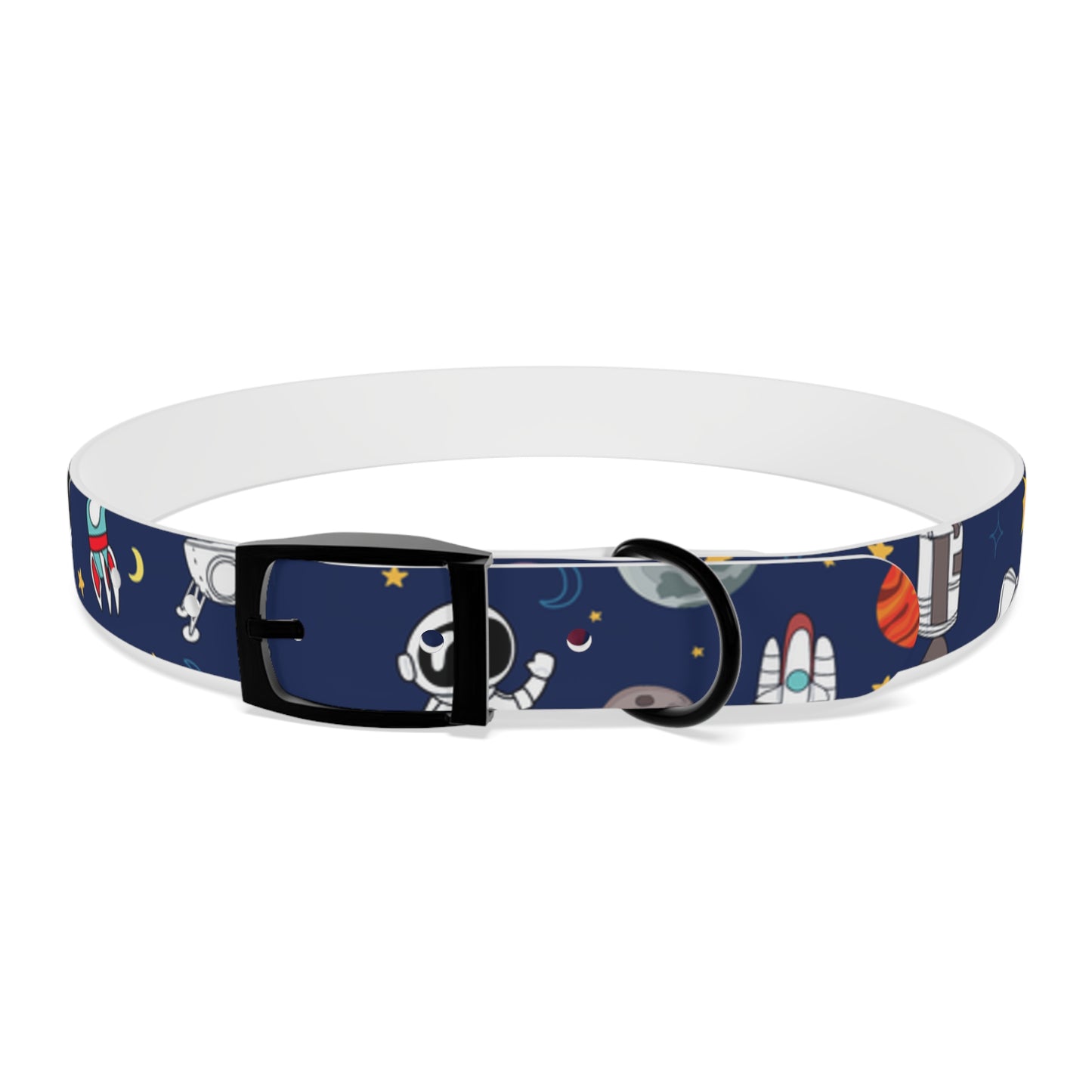 Out Of This World Space Print Hypoallergenic Dog Collar -Choose Size and Buckle Finish