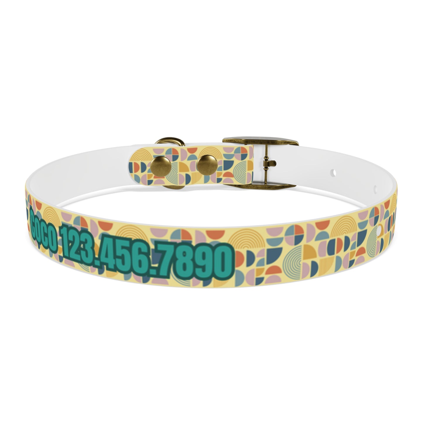 Atomic Pattern Dog Collar -Choose Buckle Finish