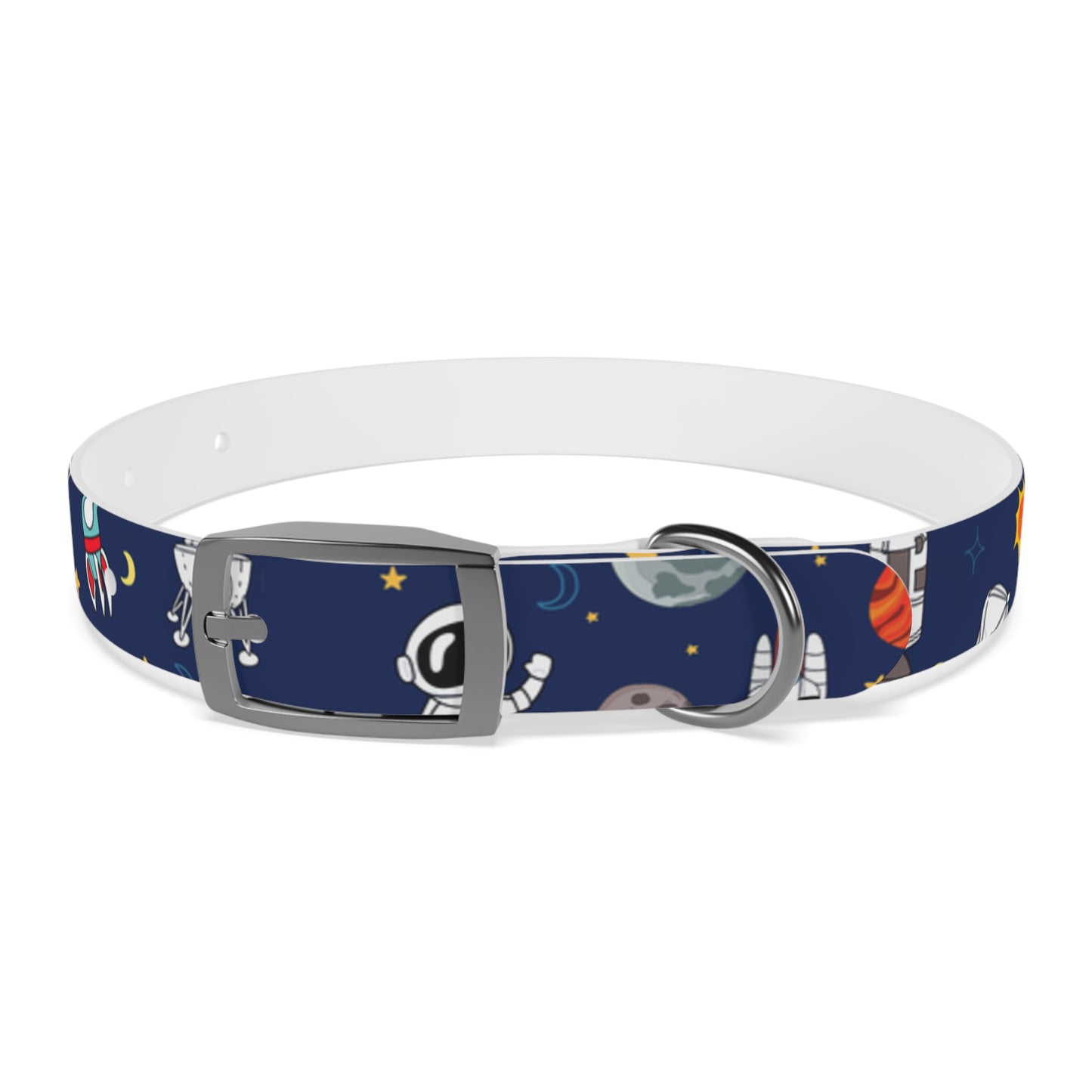 Out Of This World Space Print Hypoallergenic Dog Collar -Choose Size and Buckle Finish