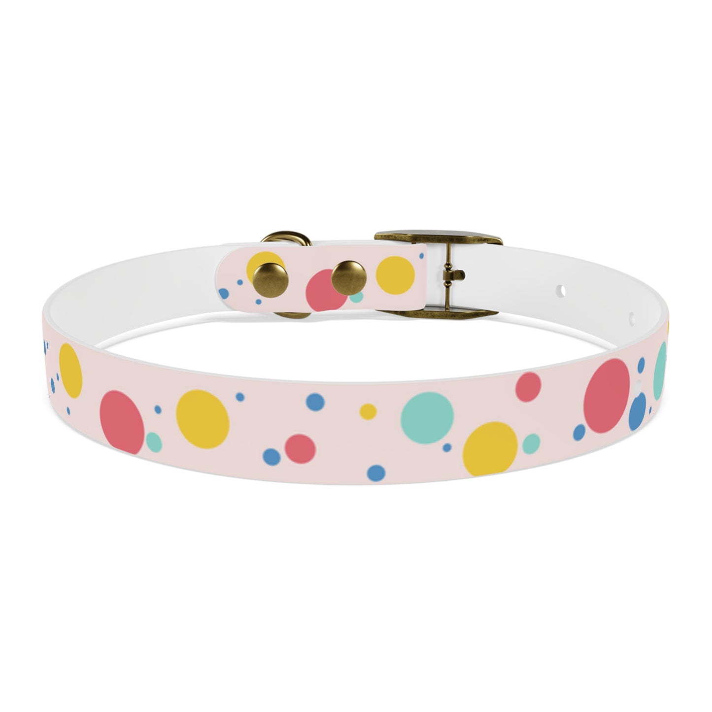 Pawlished PolkaDot Hypoallergenic Pup Dog Collar -Choose Size and Buckle Finish