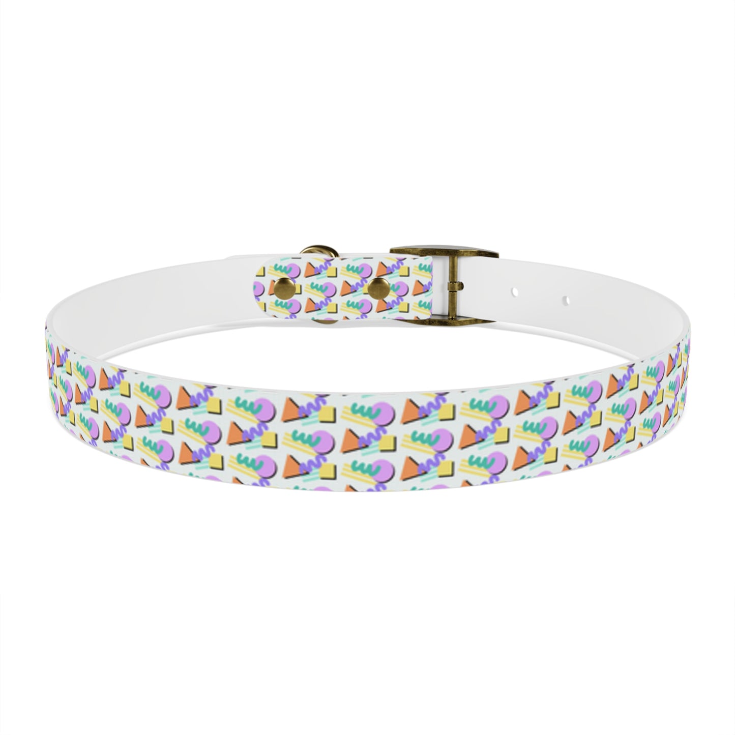 90s Kid Geometric Hypoallergenic Dog Collar -Choose Buckle Finish