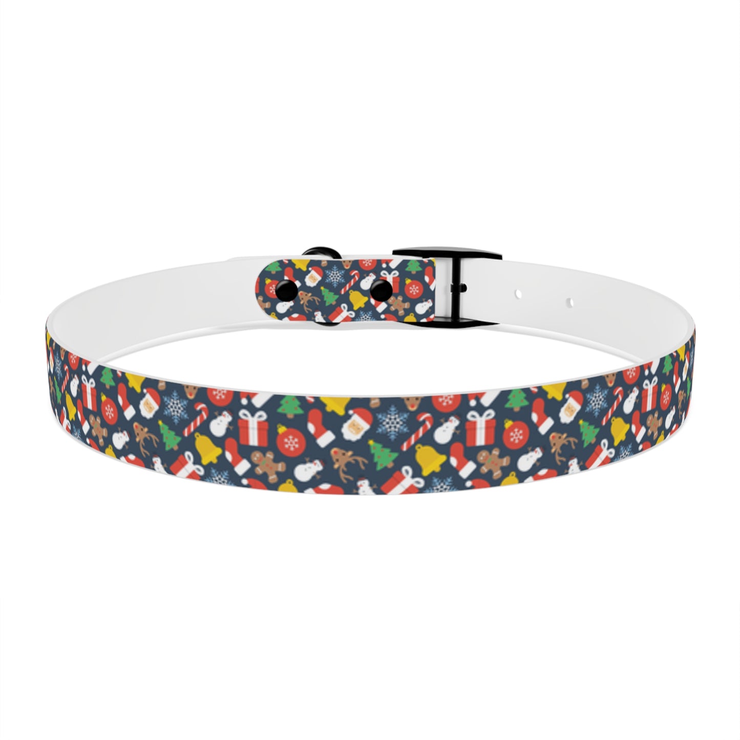 Holly Jolly Hypoallergenic Christmas Dog Collar -Choose Buckle Finish