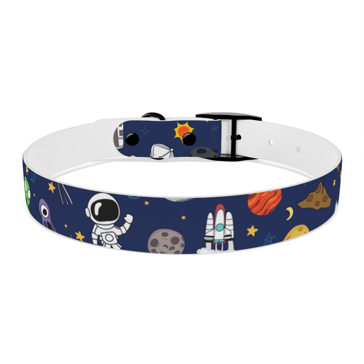 Out Of This World Space Print Hypoallergenic Dog Collar -Choose Size and Buckle Finish