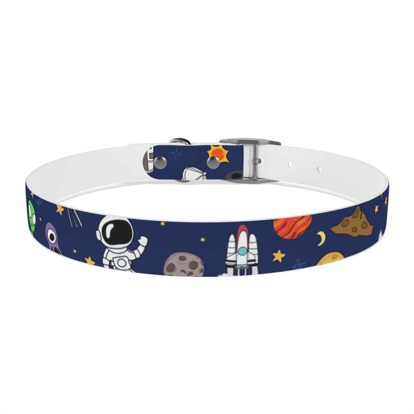 Out Of This World Space Print Hypoallergenic Dog Collar -Choose Size and Buckle Finish