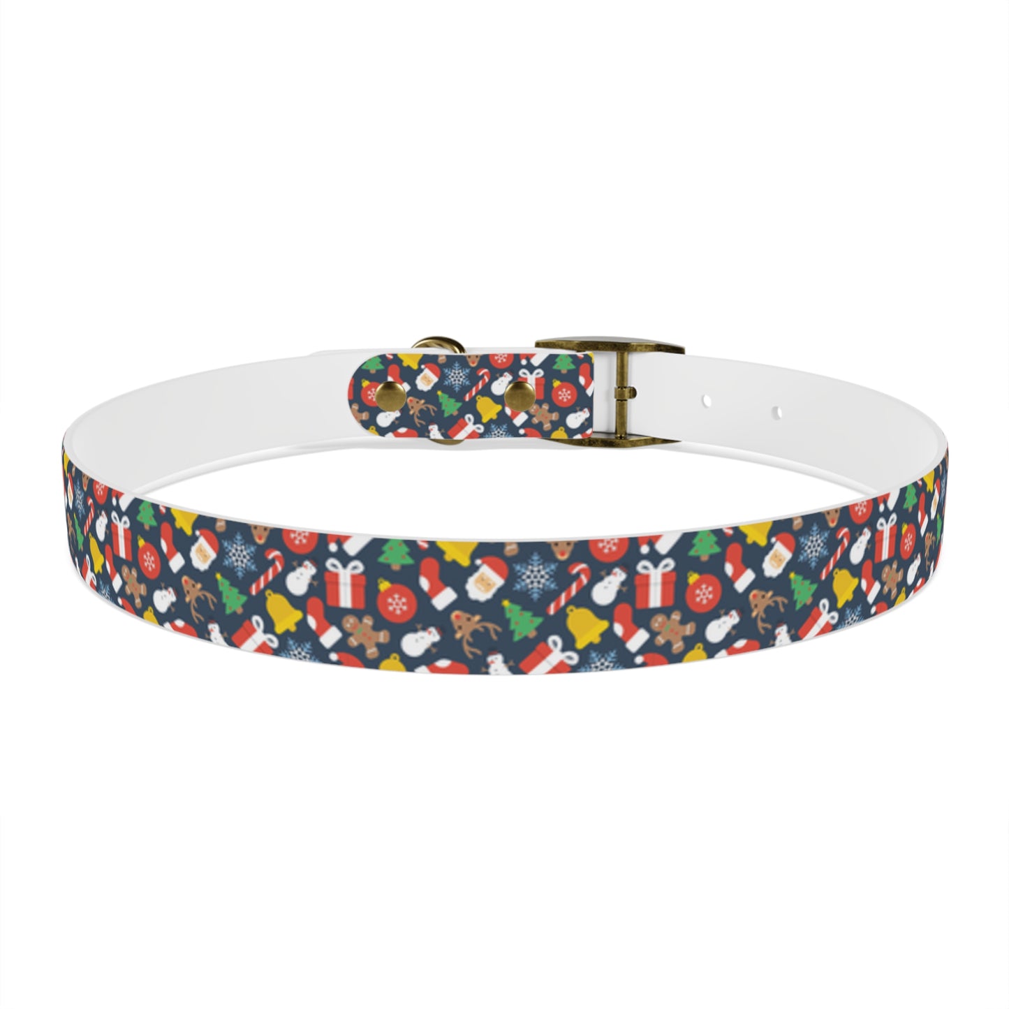 Holly Jolly Hypoallergenic Christmas Dog Collar -Choose Buckle Finish