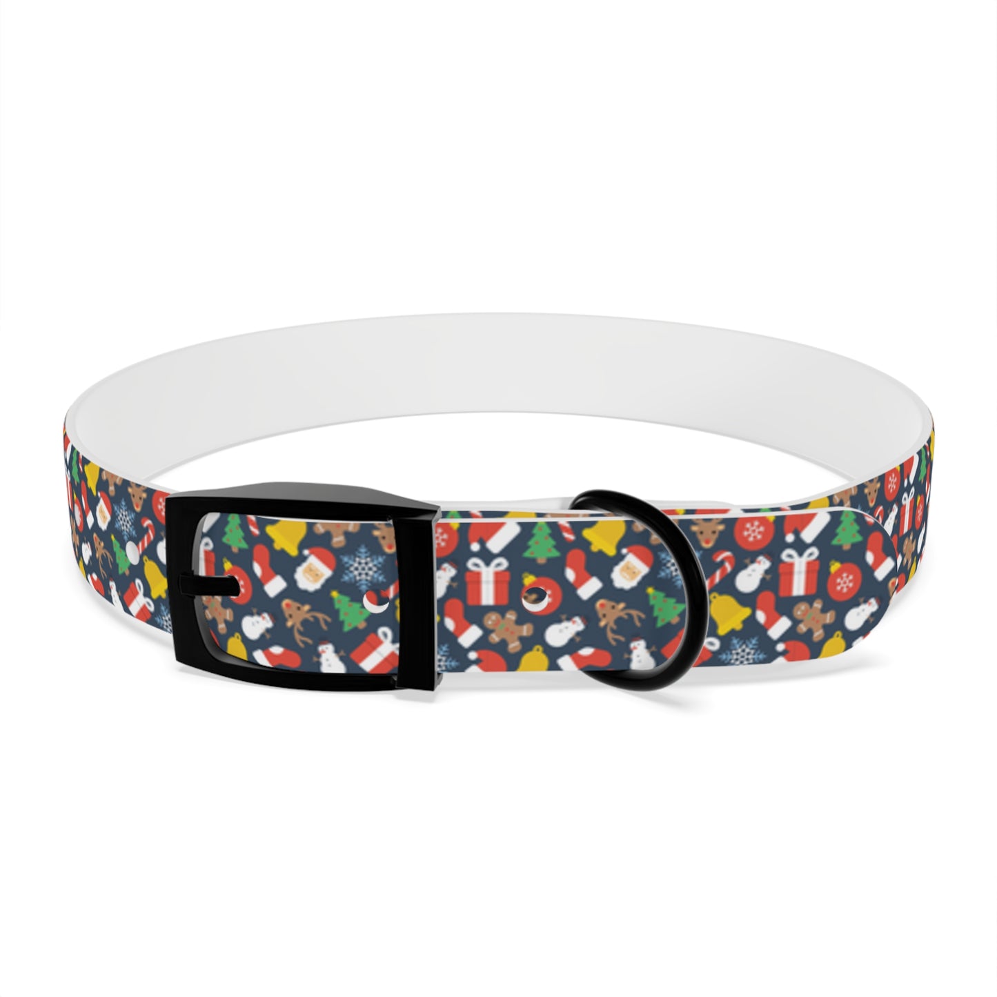 Holly Jolly Hypoallergenic Christmas Dog Collar -Choose Buckle Finish