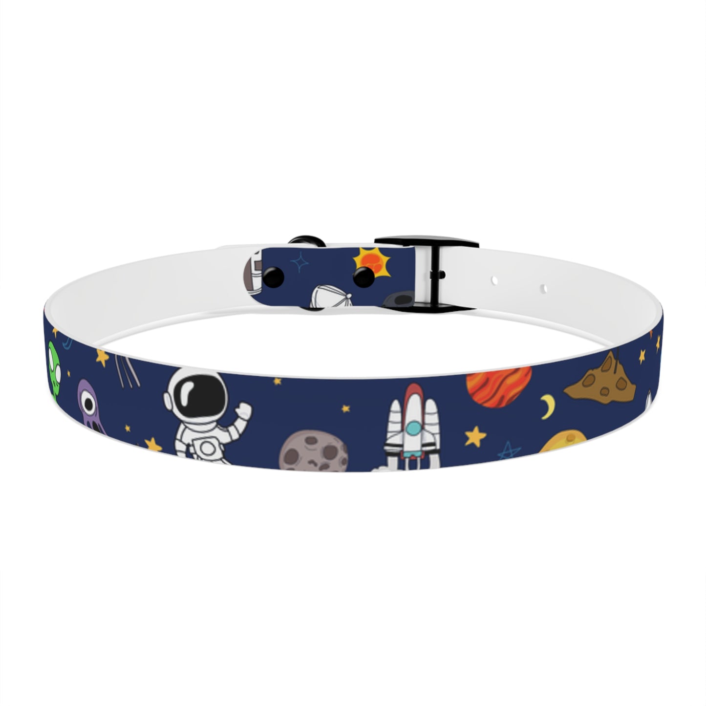 Out Of This World Space Print Hypoallergenic Dog Collar -Choose Size and Buckle Finish