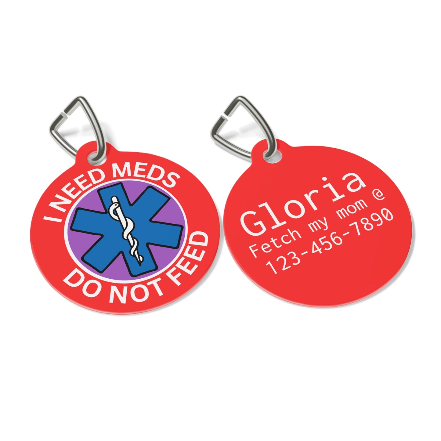 Medical Alert Dog and Cat Personalized  Pet Tag Tag