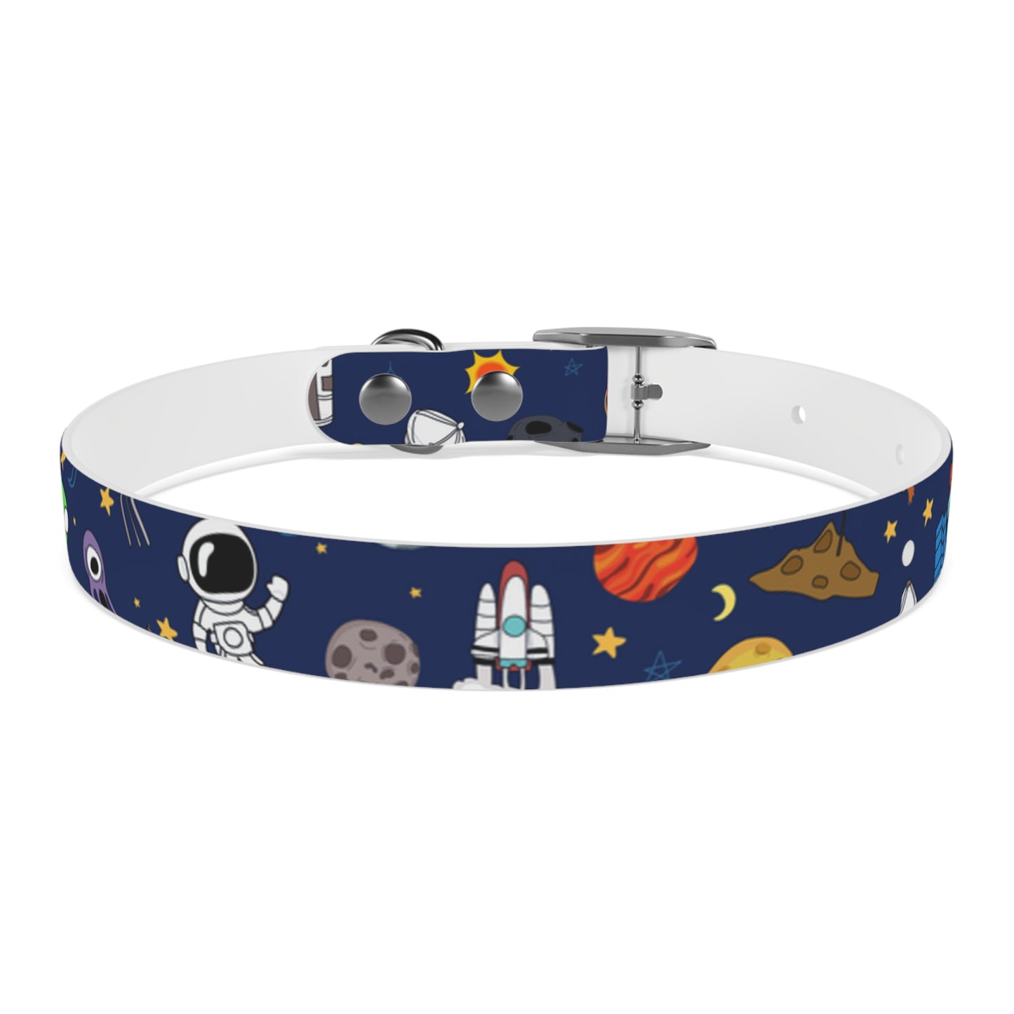 Out Of This World Space Print Hypoallergenic Dog Collar -Choose Size and Buckle Finish