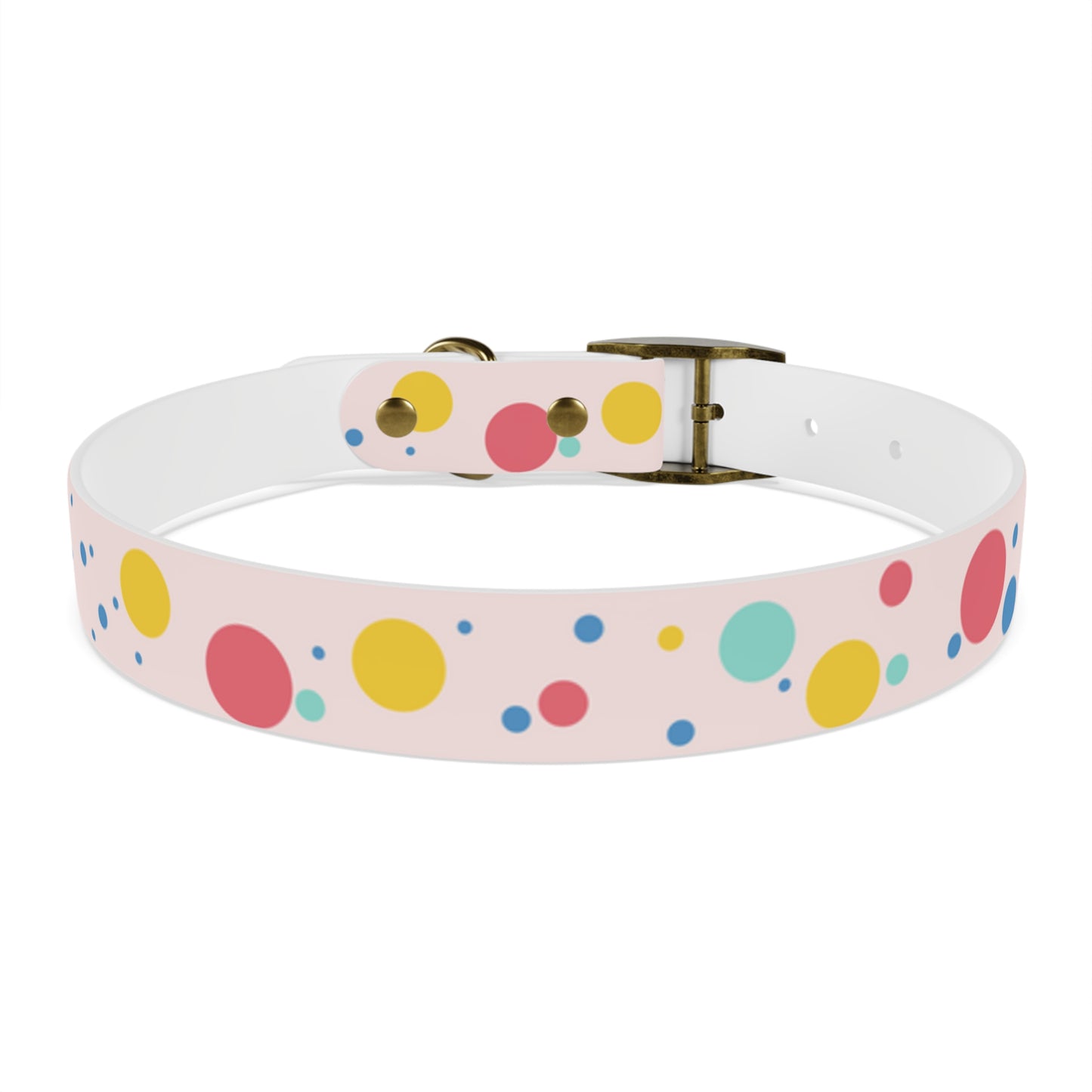 Pawlished PolkaDot Hypoallergenic Pup Dog Collar -Choose Size and Buckle Finish