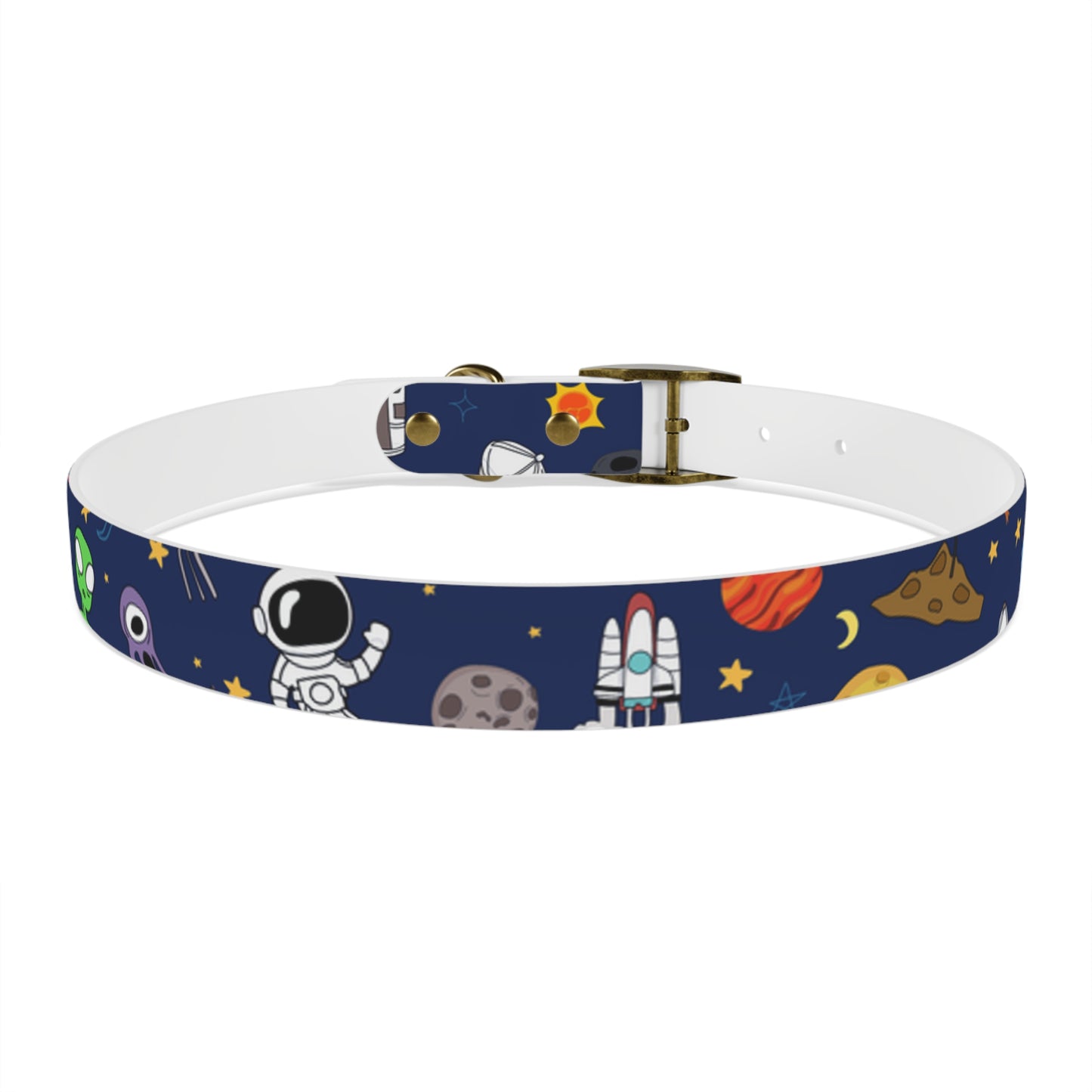 Out Of This World Space Print Hypoallergenic Dog Collar -Choose Size and Buckle Finish