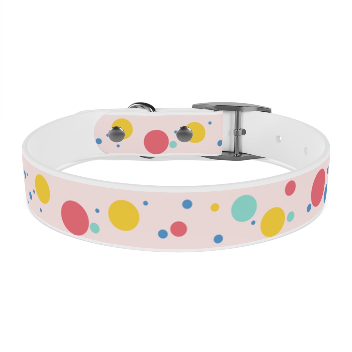 Pawlished PolkaDot Hypoallergenic Pup Dog Collar -Choose Size and Buckle Finish