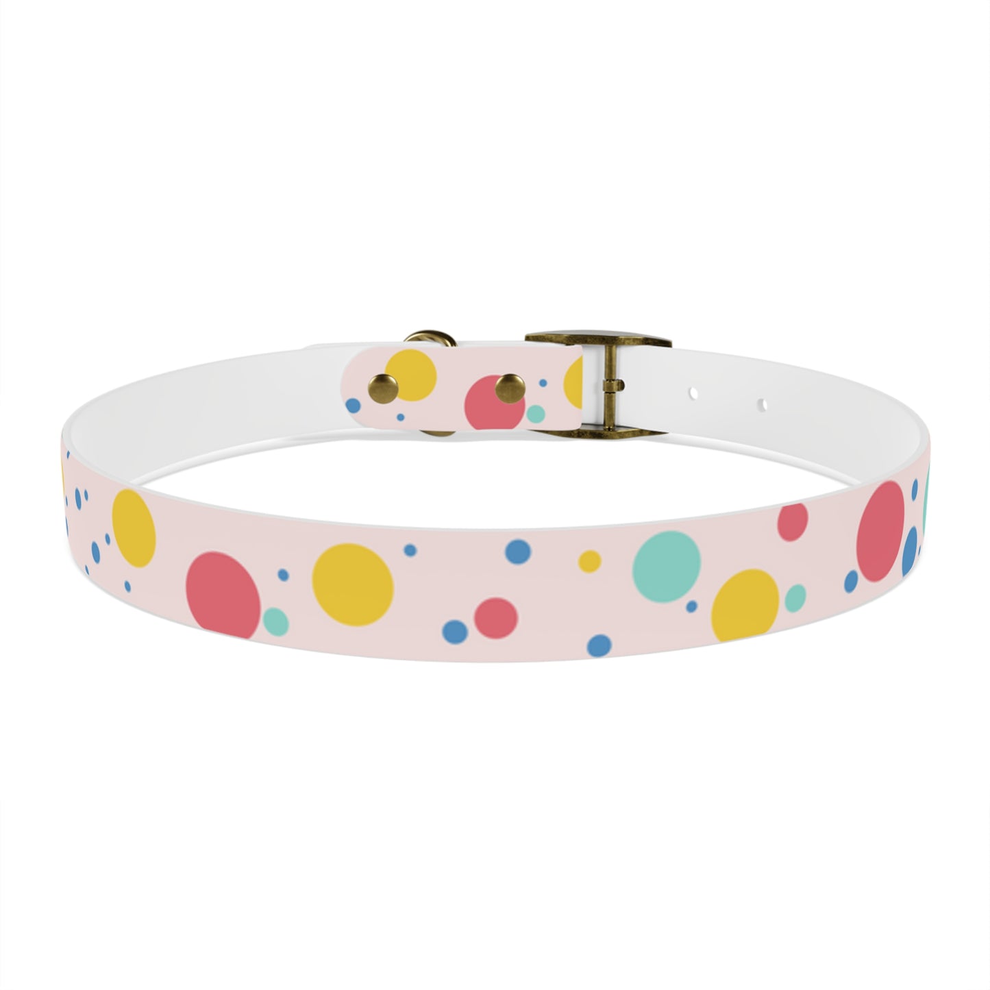 Pawlished PolkaDot Hypoallergenic Pup Dog Collar -Choose Size and Buckle Finish