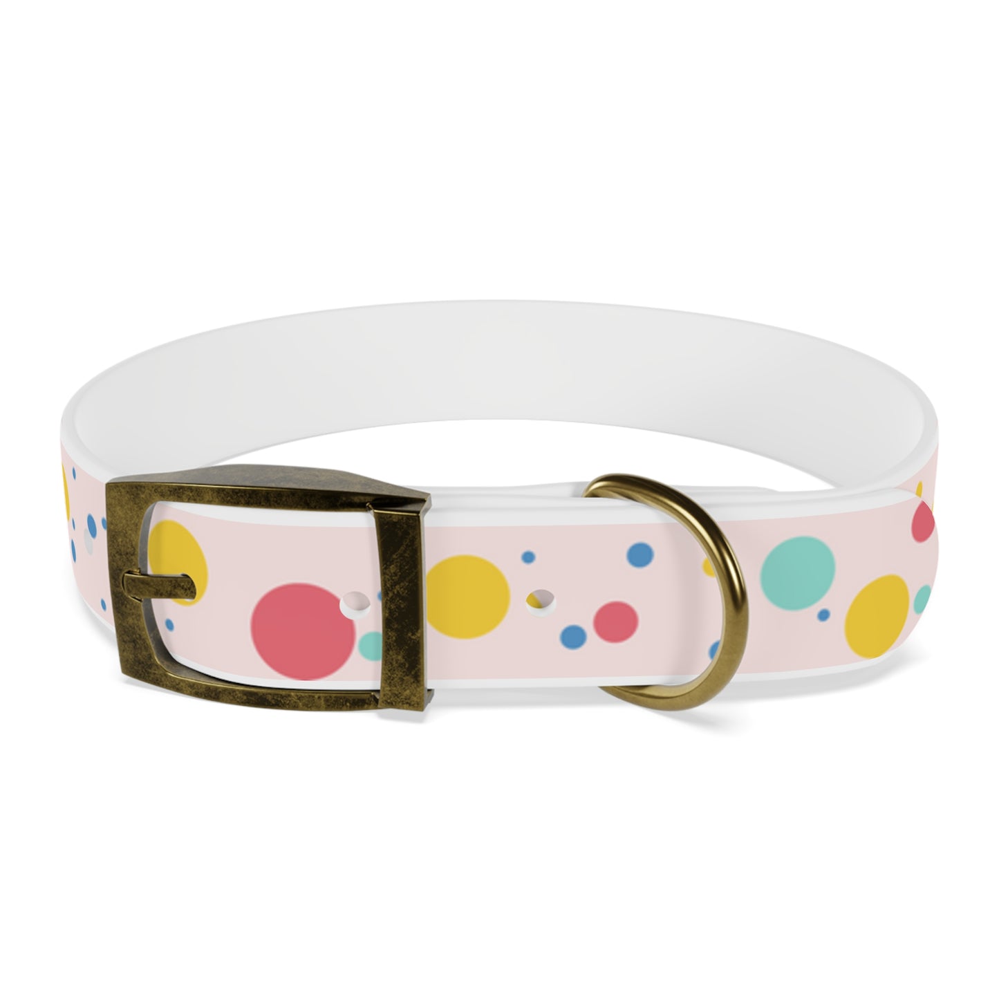 Pawlished PolkaDot Hypoallergenic Pup Dog Collar -Choose Size and Buckle Finish