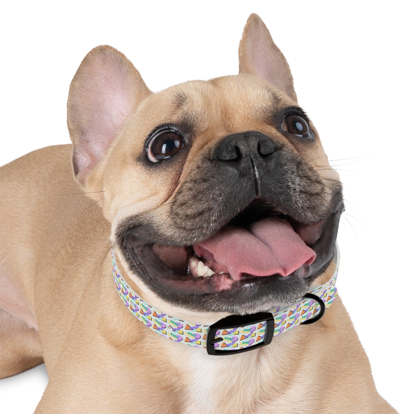 90s Kid Geometric Hypoallergenic Dog Collar -Choose Buckle Finish