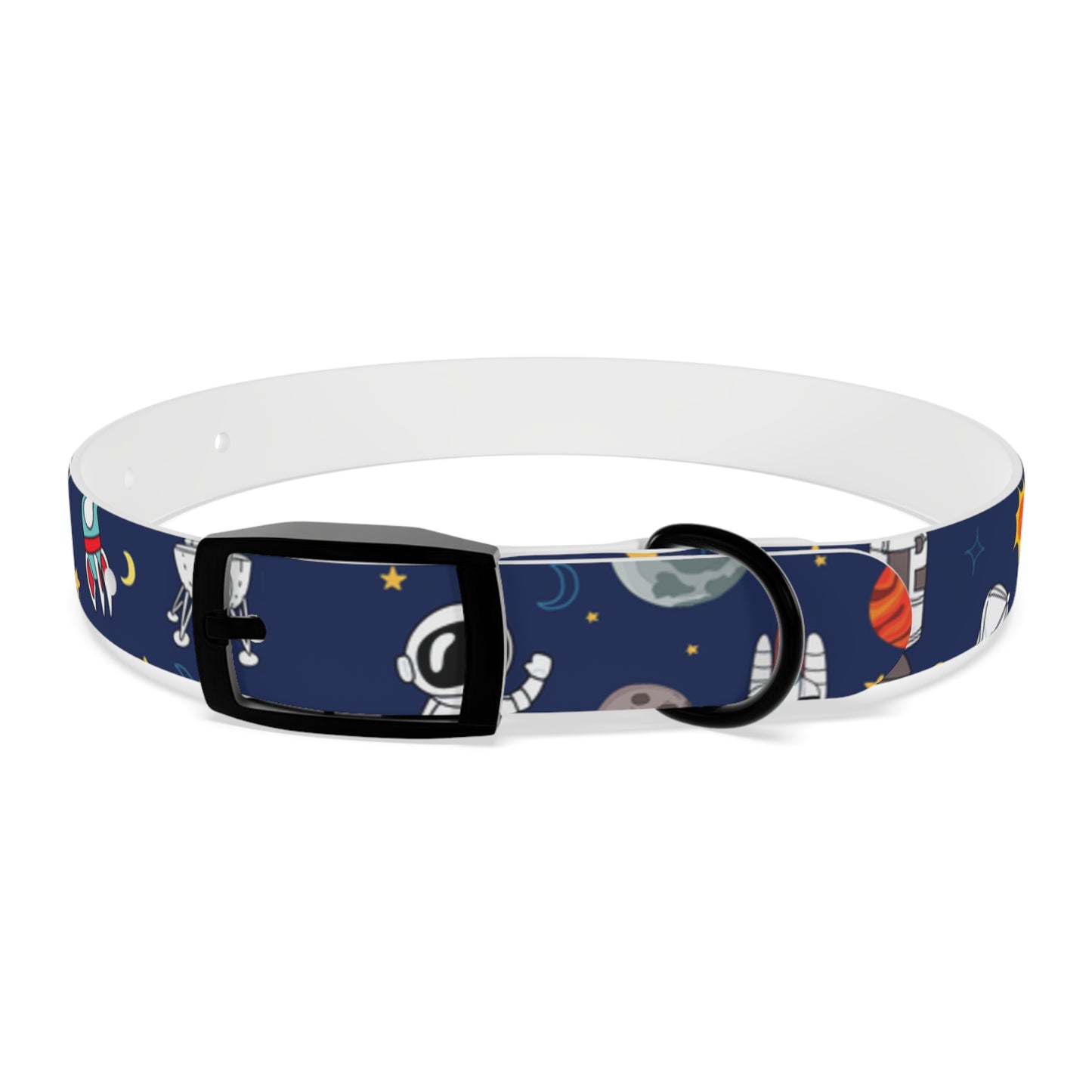 Out Of This World Space Print Hypoallergenic Dog Collar -Choose Size and Buckle Finish