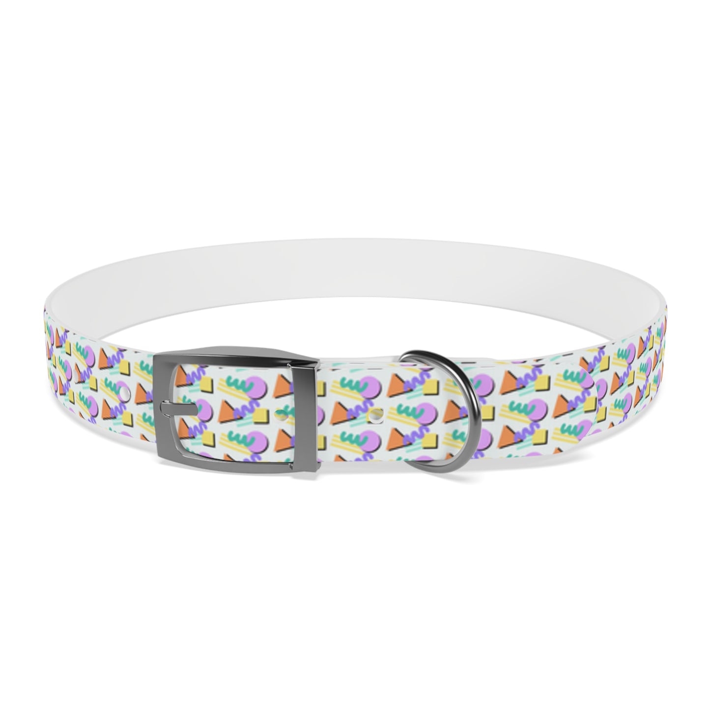 90s Kid Geometric Hypoallergenic Dog Collar -Choose Buckle Finish