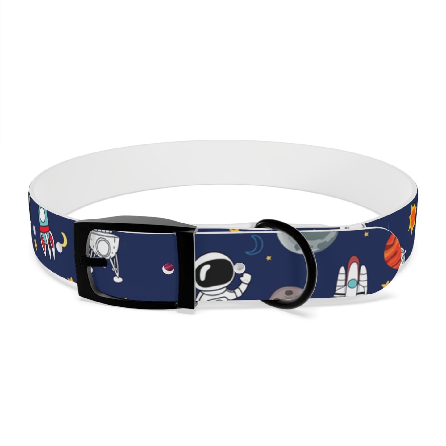 Out Of This World Space Print Hypoallergenic Dog Collar -Choose Size and Buckle Finish