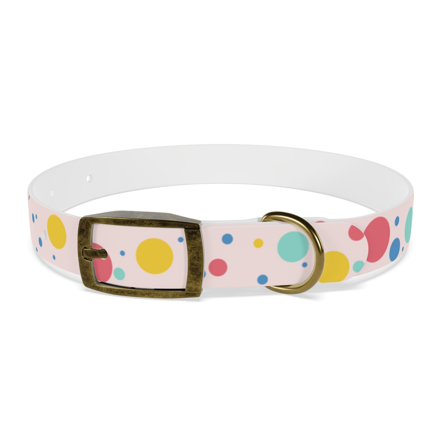 Pawlished PolkaDot Hypoallergenic Pup Dog Collar -Choose Size and Buckle Finish