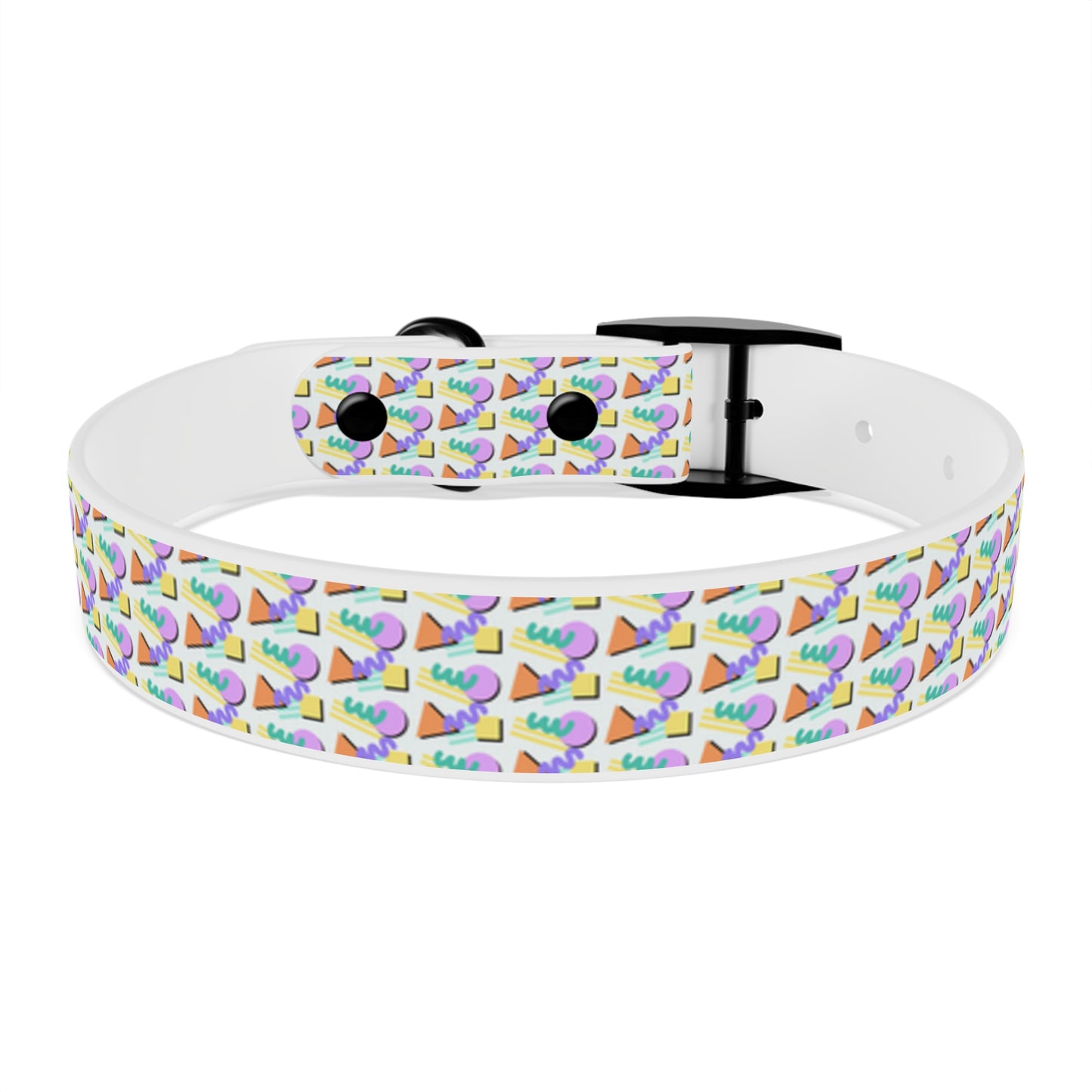 90s Kid Geometric Hypoallergenic Dog Collar -Choose Buckle Finish