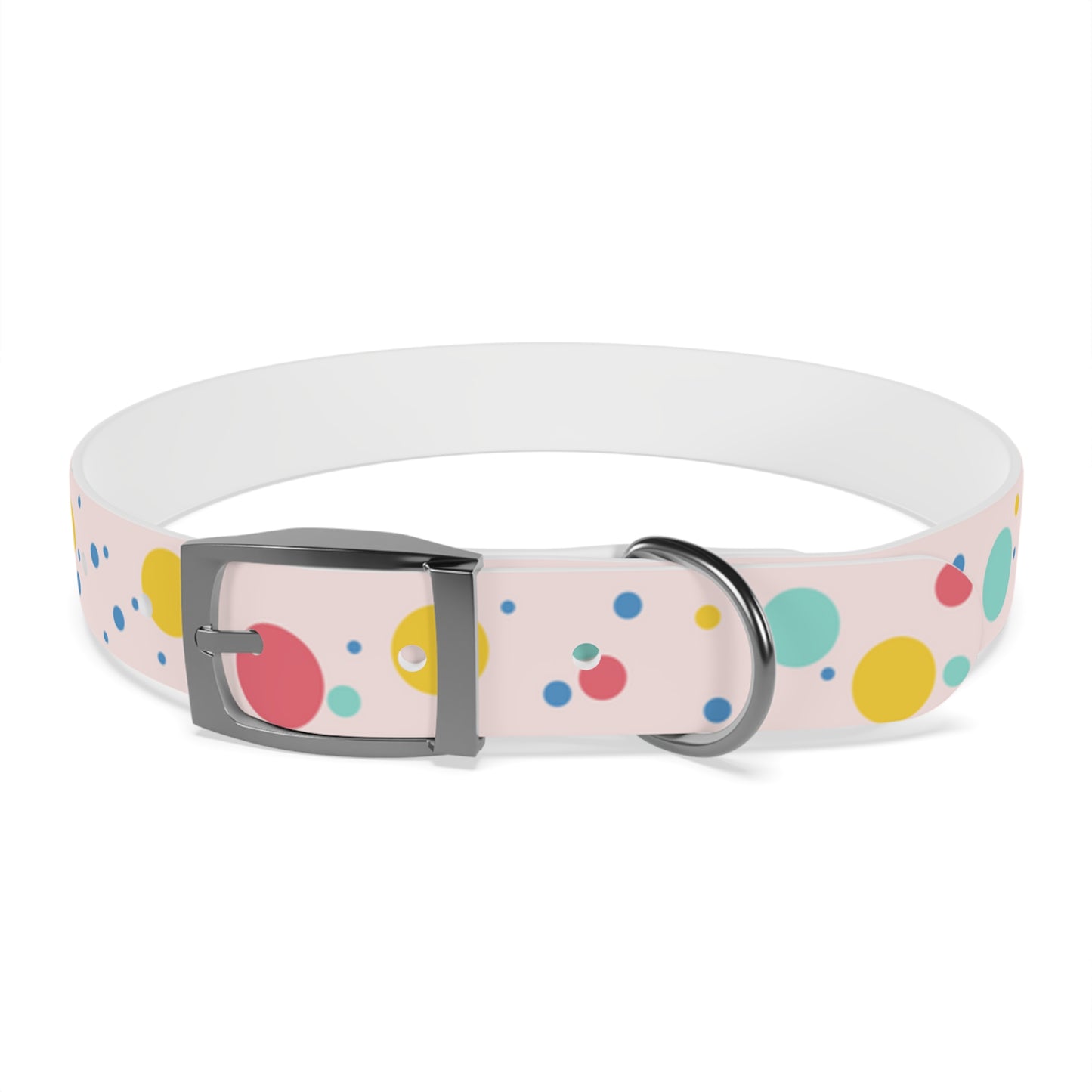 Pawlished PolkaDot Hypoallergenic Pup Dog Collar -Choose Size and Buckle Finish