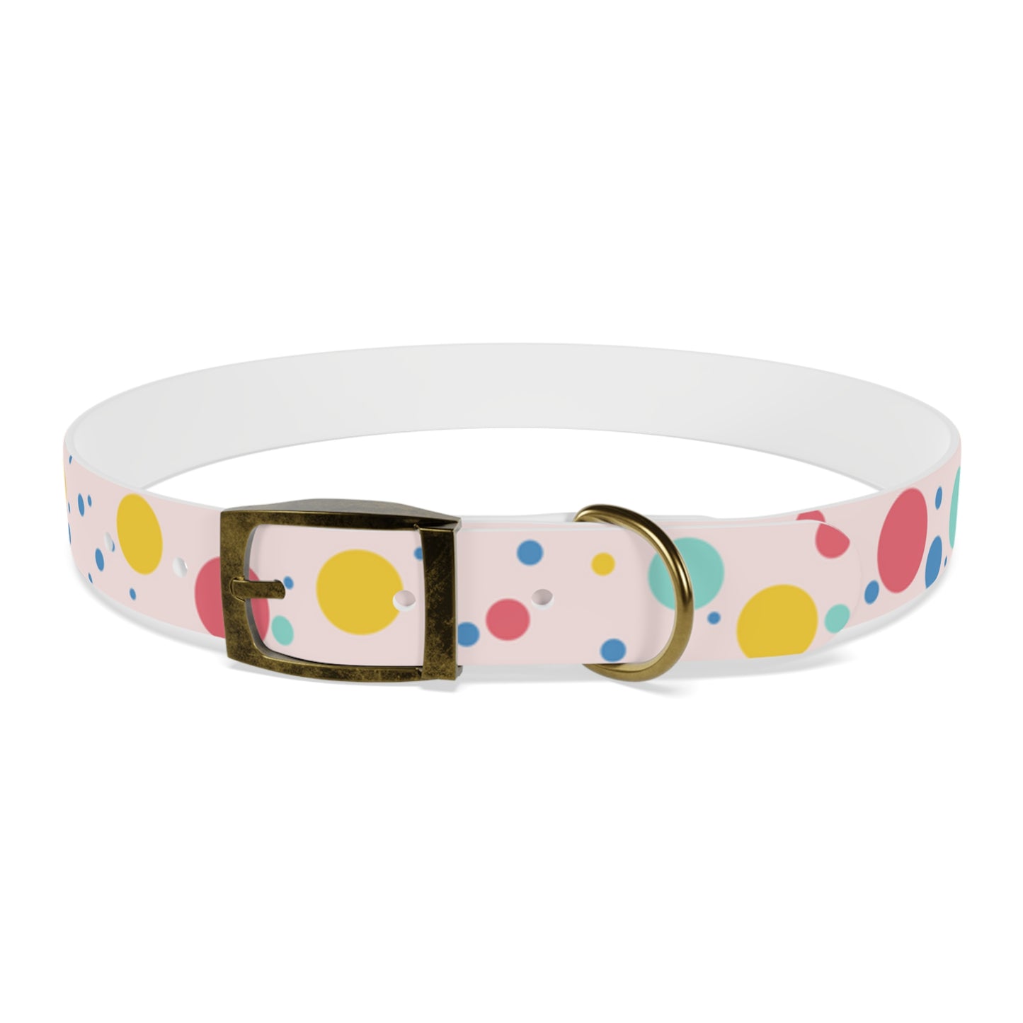 Pawlished PolkaDot Hypoallergenic Pup Dog Collar -Choose Size and Buckle Finish