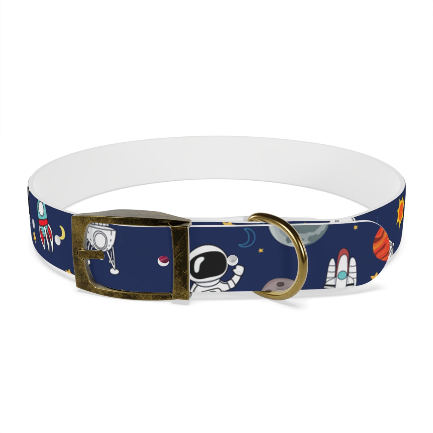 Out Of This World Space Print Hypoallergenic Dog Collar -Choose Size and Buckle Finish