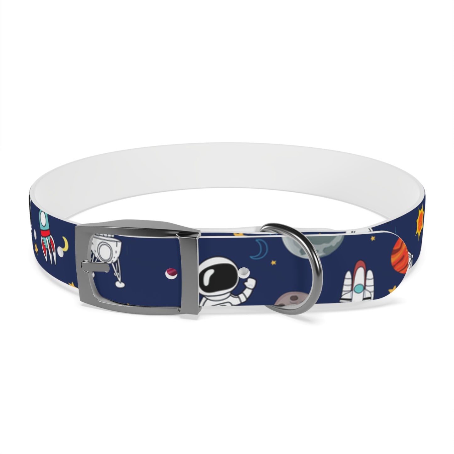 Out Of This World Space Print Hypoallergenic Dog Collar -Choose Size and Buckle Finish