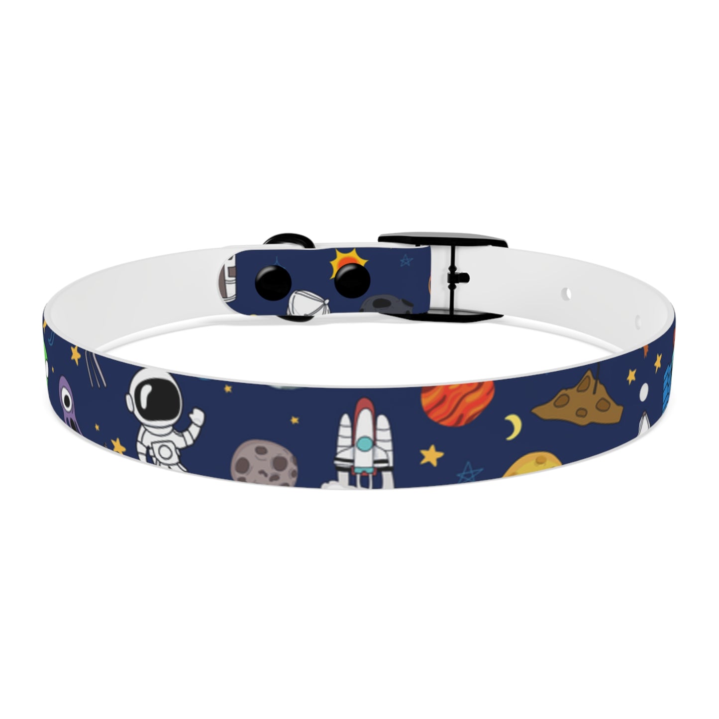 Out Of This World Space Print Hypoallergenic Dog Collar -Choose Size and Buckle Finish