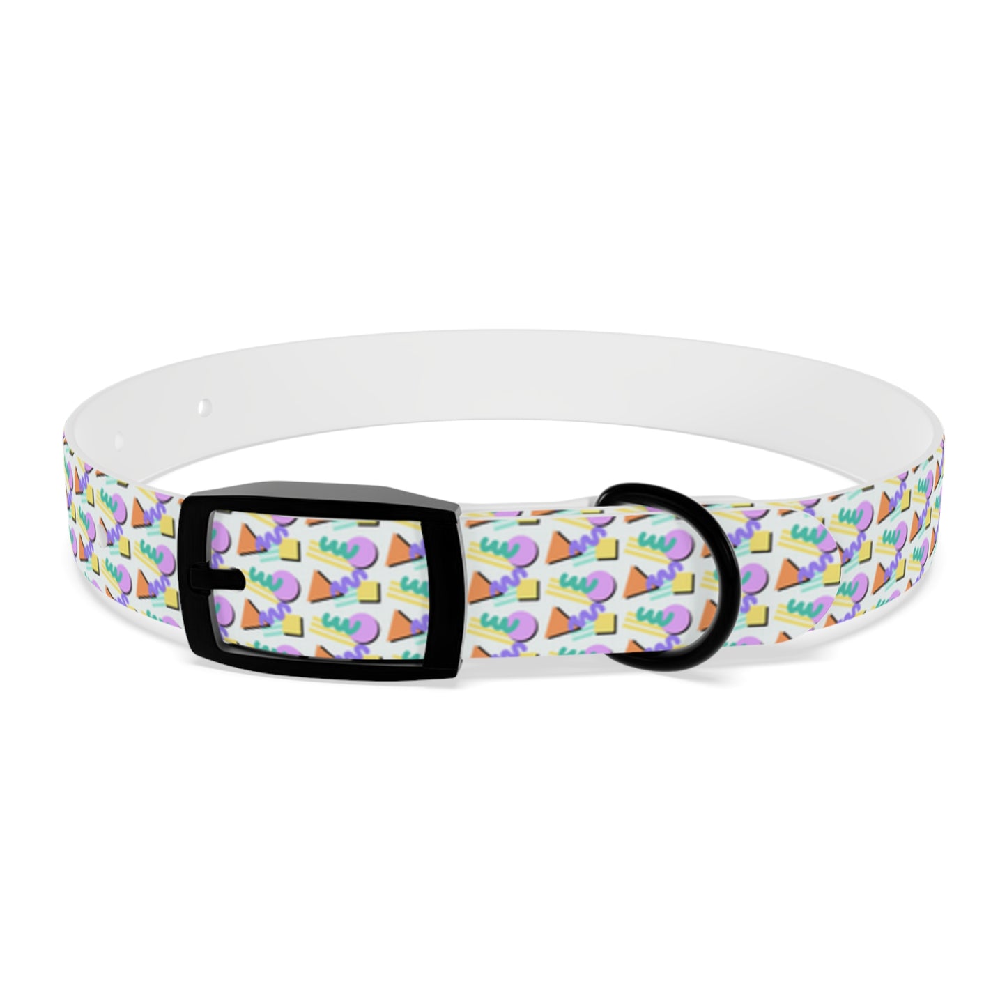 90s Kid Geometric Hypoallergenic Dog Collar -Choose Buckle Finish