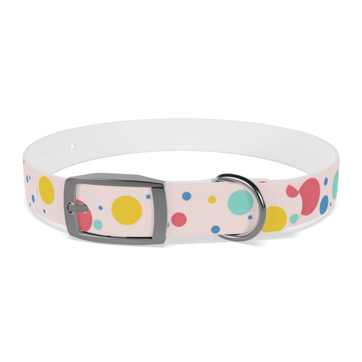 Pawlished PolkaDot Hypoallergenic Pup Dog Collar -Choose Size and Buckle Finish