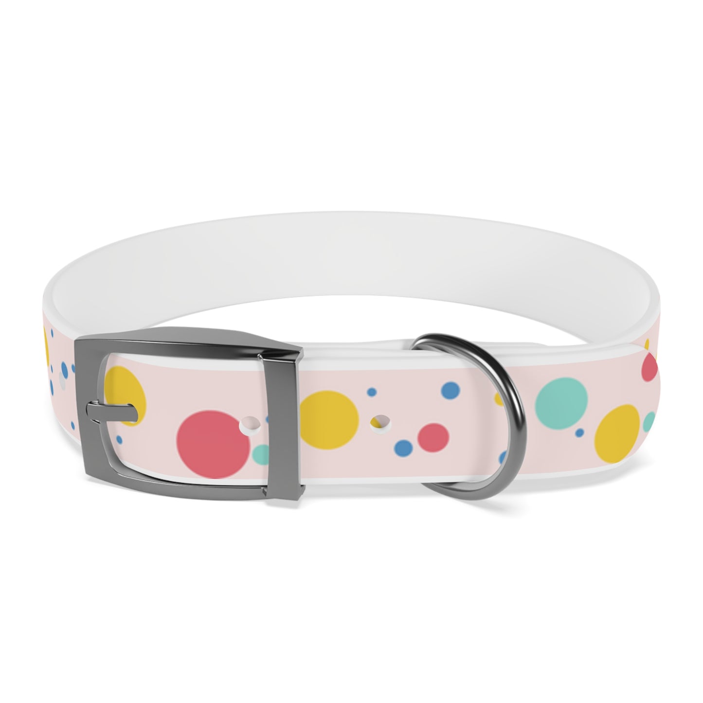 Pawlished PolkaDot Hypoallergenic Pup Dog Collar -Choose Size and Buckle Finish