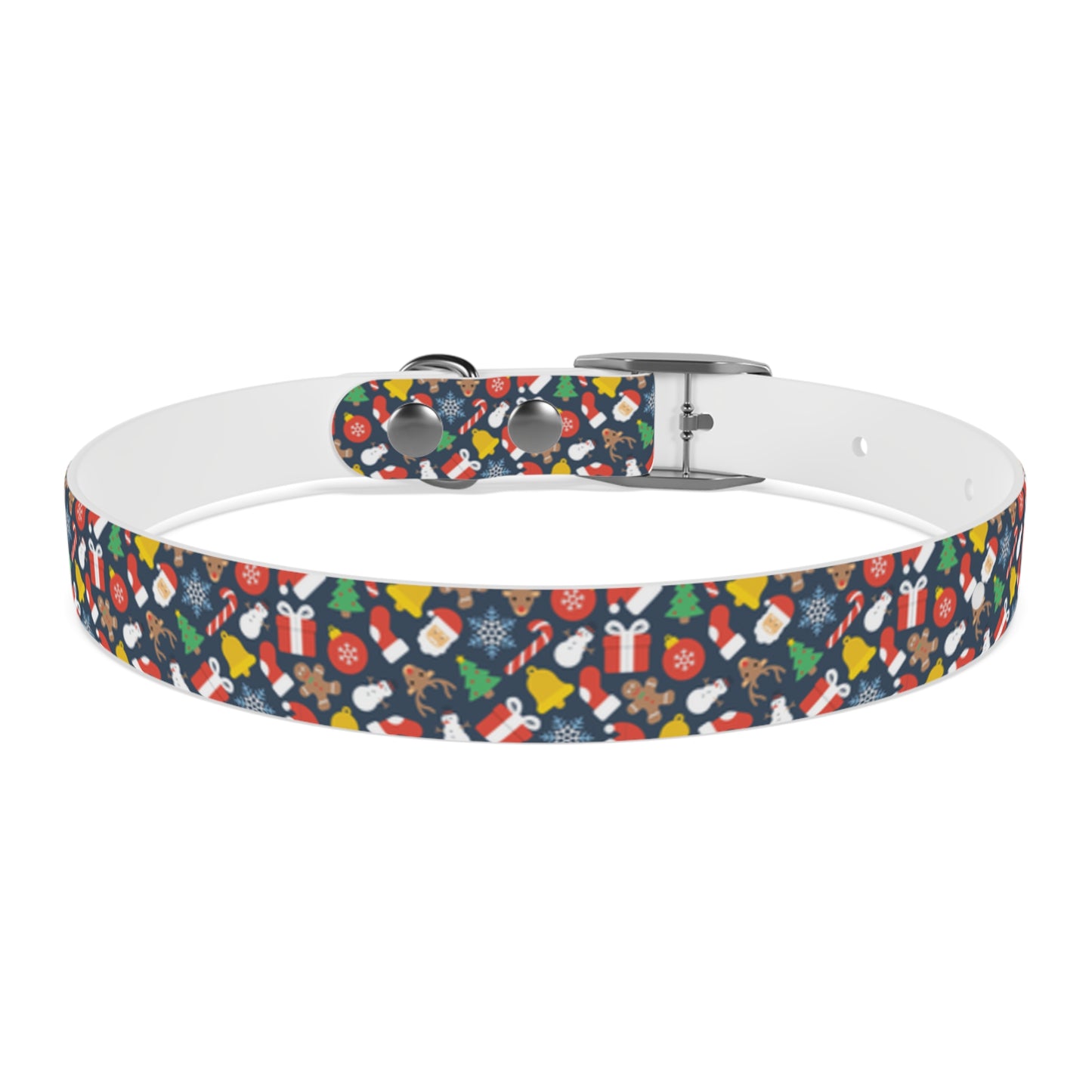 Holly Jolly Hypoallergenic Christmas Dog Collar -Choose Buckle Finish