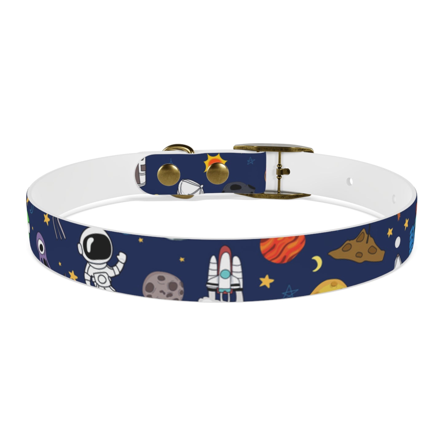 Out Of This World Space Print Hypoallergenic Dog Collar -Choose Size and Buckle Finish