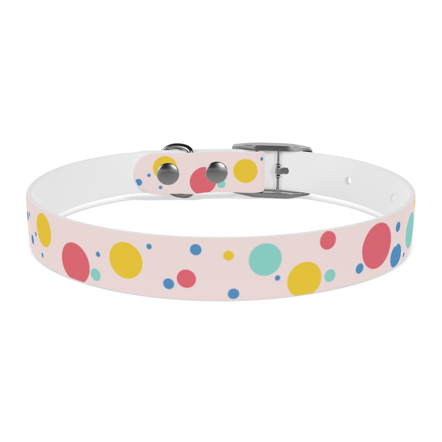 Pawlished PolkaDot Hypoallergenic Pup Dog Collar -Choose Size and Buckle Finish