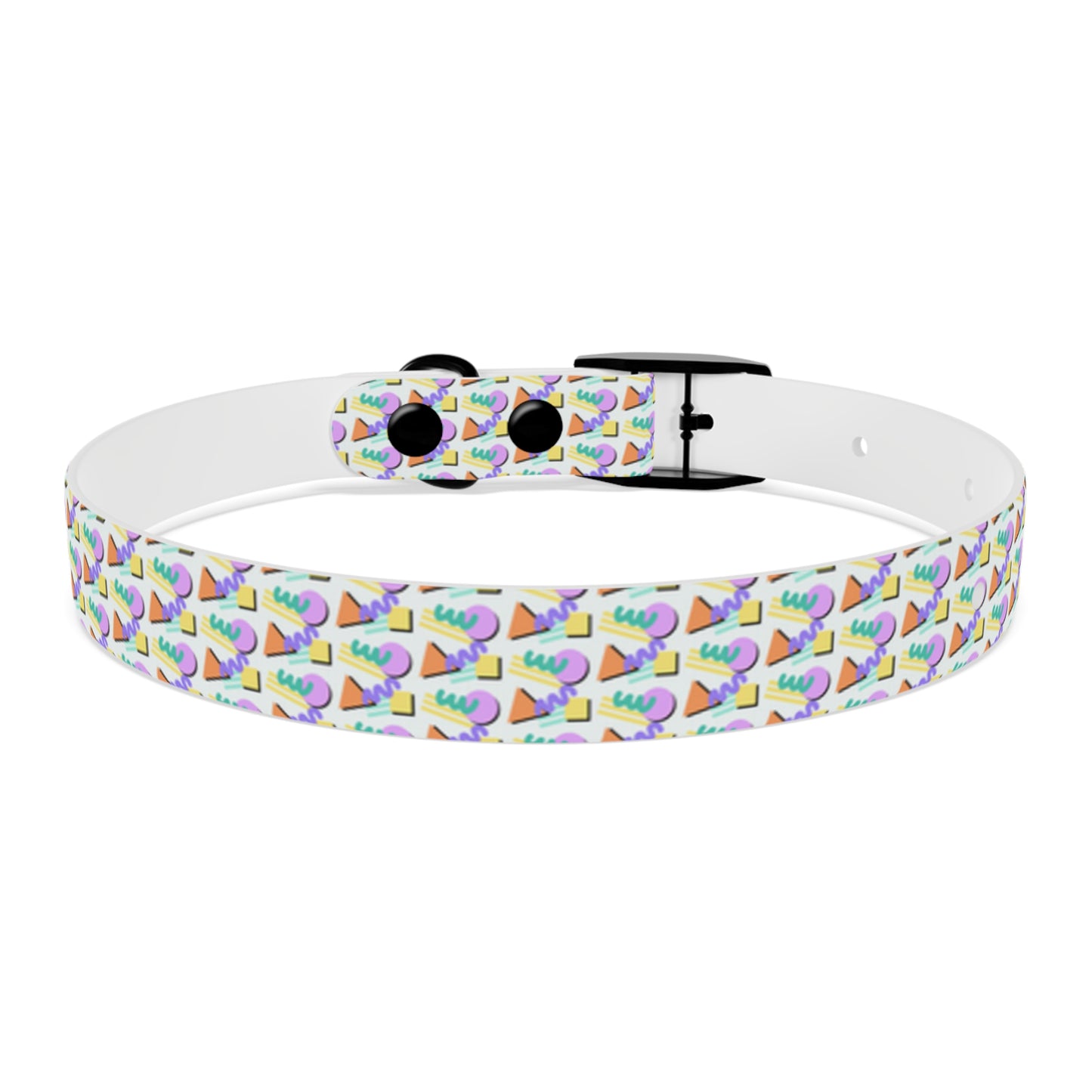 90s Kid Geometric Hypoallergenic Dog Collar -Choose Buckle Finish