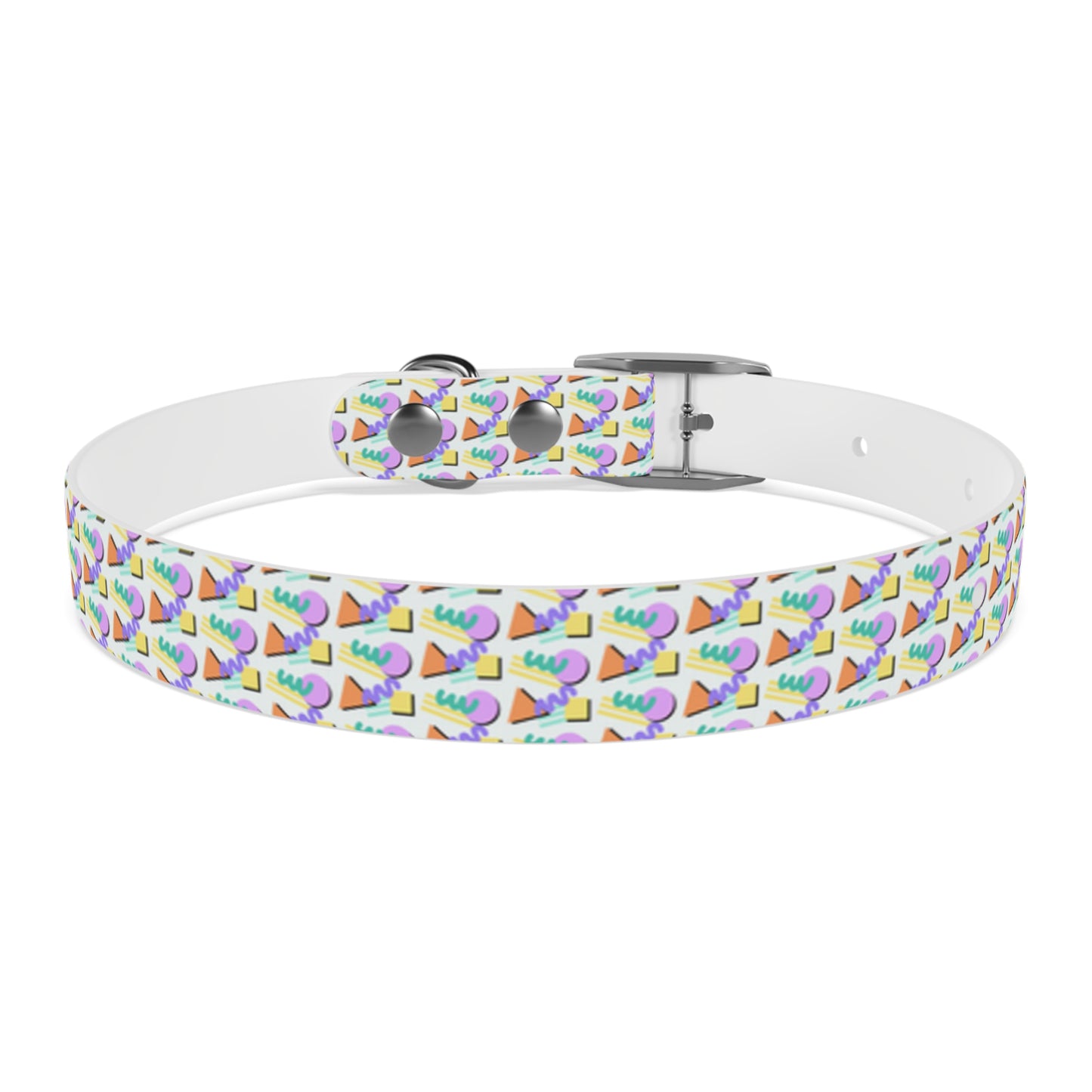 90s Kid Geometric Hypoallergenic Dog Collar -Choose Buckle Finish