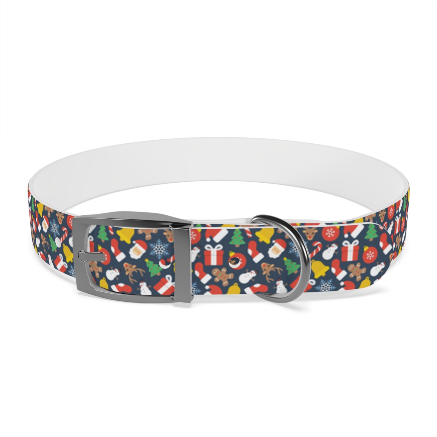 Holly Jolly Hypoallergenic Christmas Dog Collar -Choose Buckle Finish