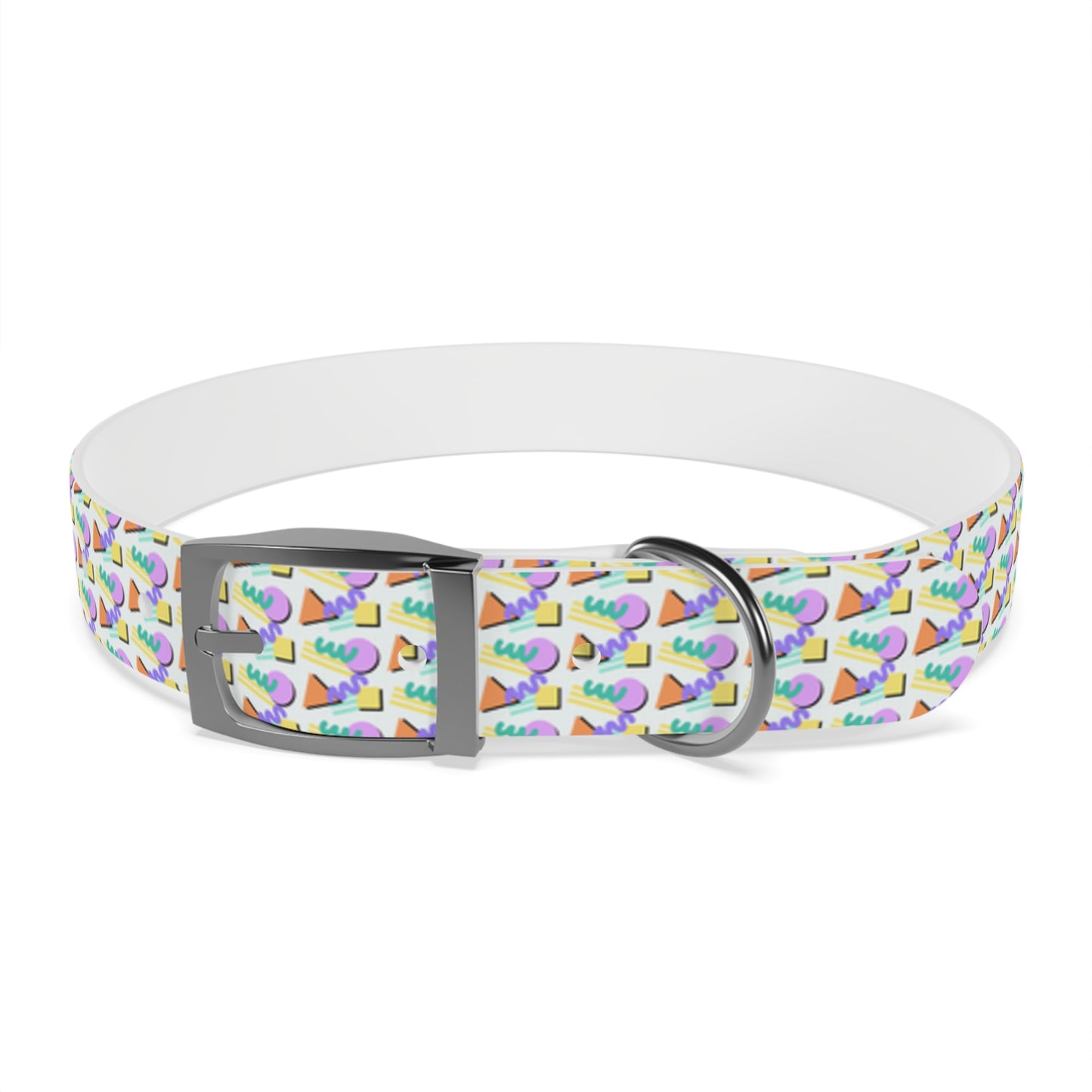 90s Kid Geometric Hypoallergenic Dog Collar -Choose Buckle Finish