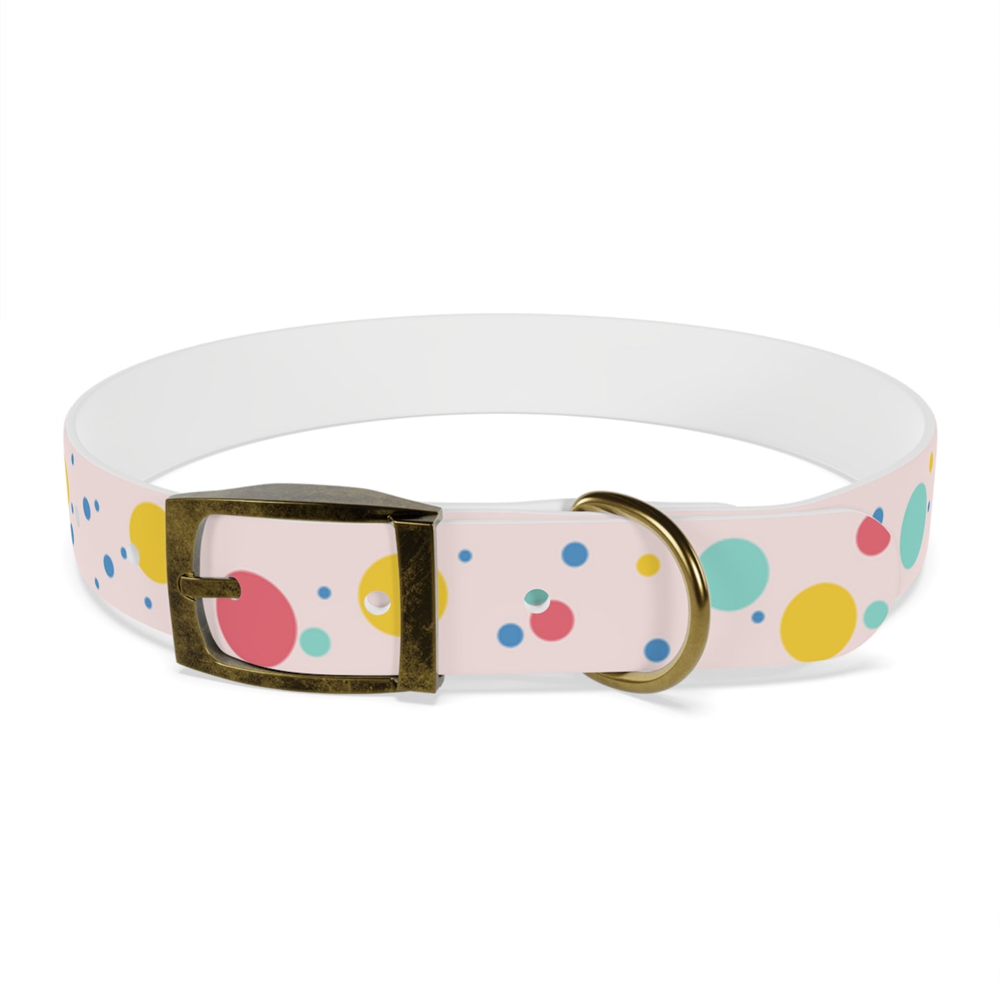 Pawlished PolkaDot Hypoallergenic Pup Dog Collar -Choose Size and Buckle Finish