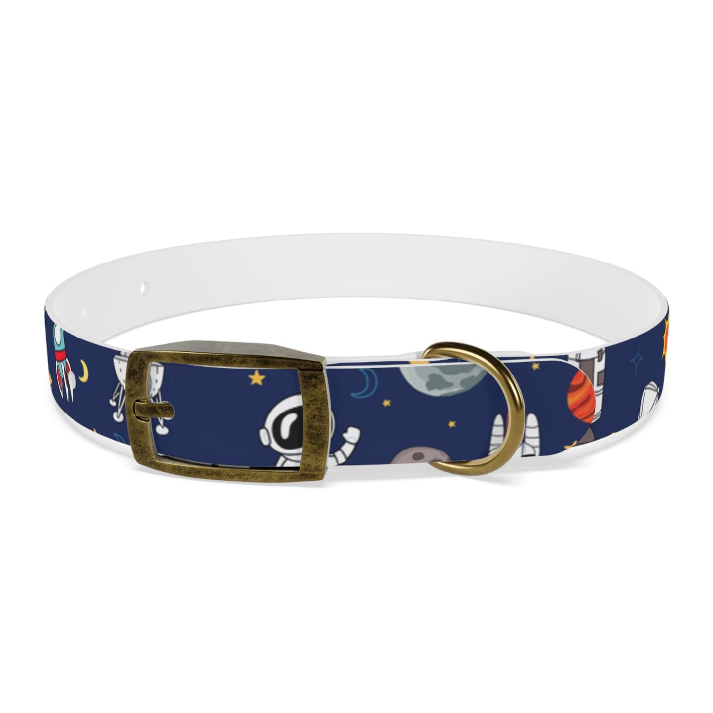 Out Of This World Space Print Hypoallergenic Dog Collar -Choose Size and Buckle Finish