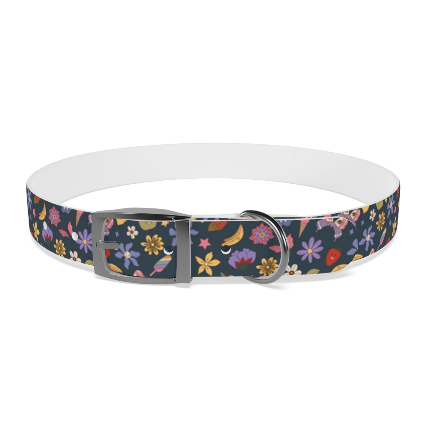 Flutter Bloom Floral Hypoallergenic Dog Collar -Choose Buckle Finish