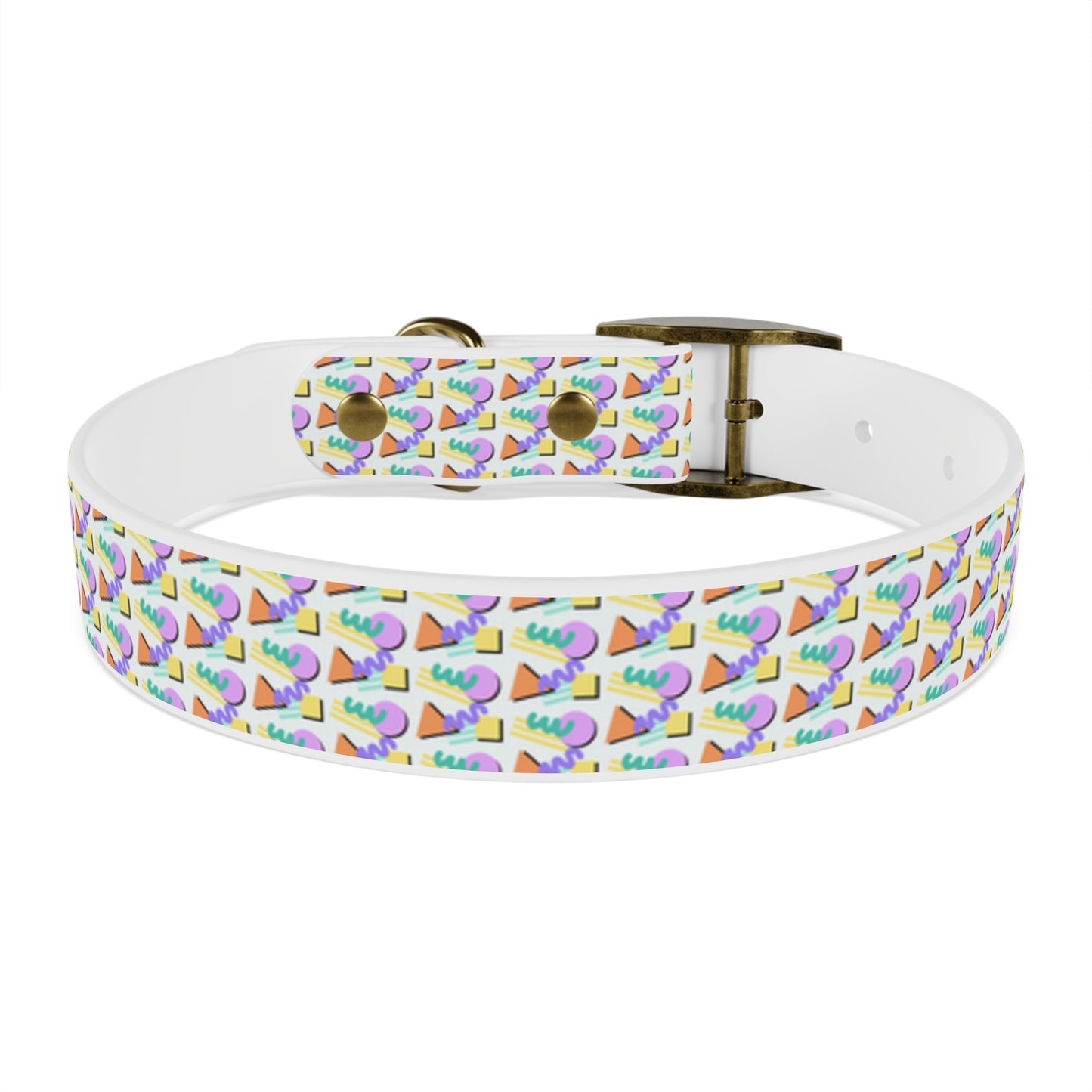 90s Kid Geometric Hypoallergenic Dog Collar -Choose Buckle Finish