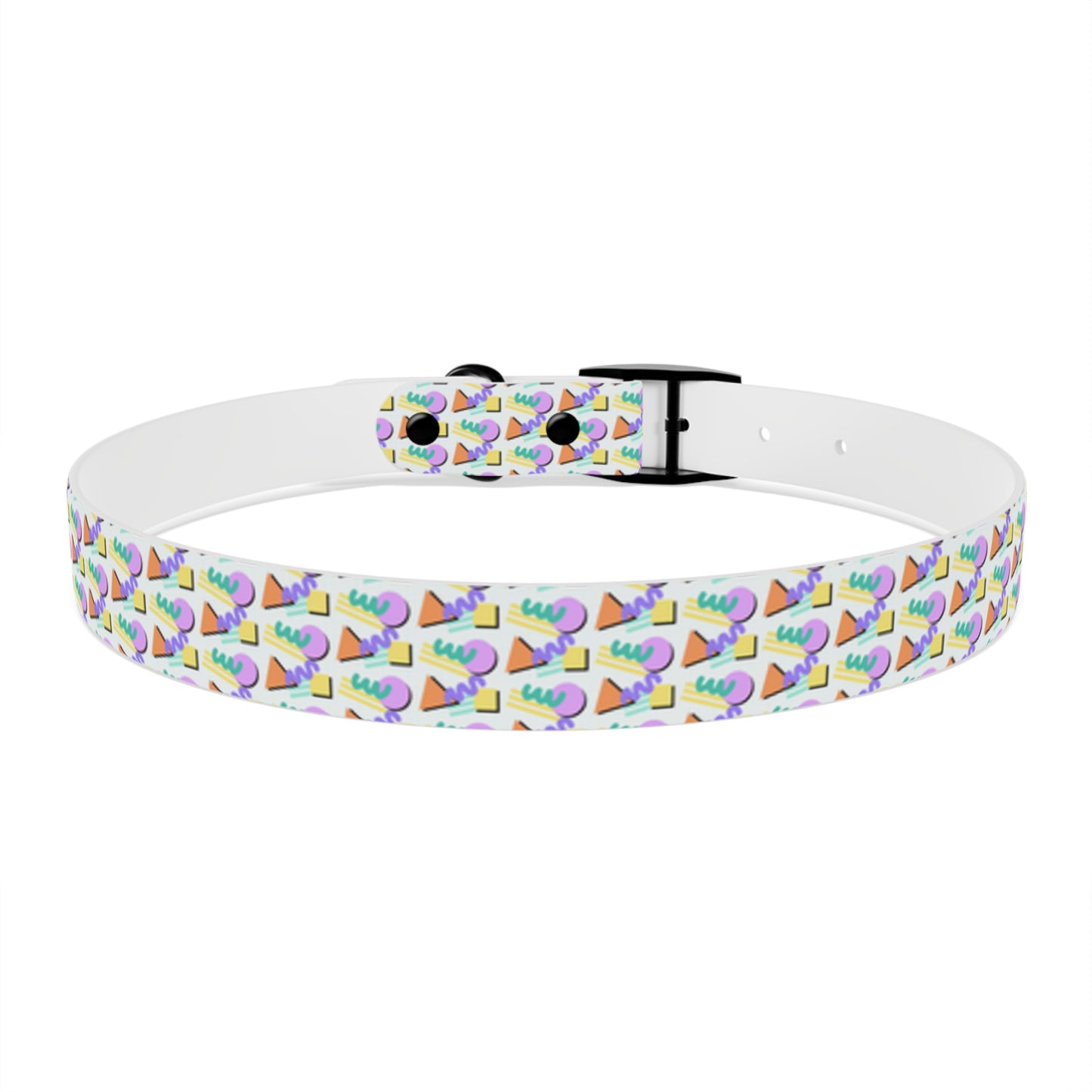 90s Kid Geometric Hypoallergenic Dog Collar -Choose Buckle Finish