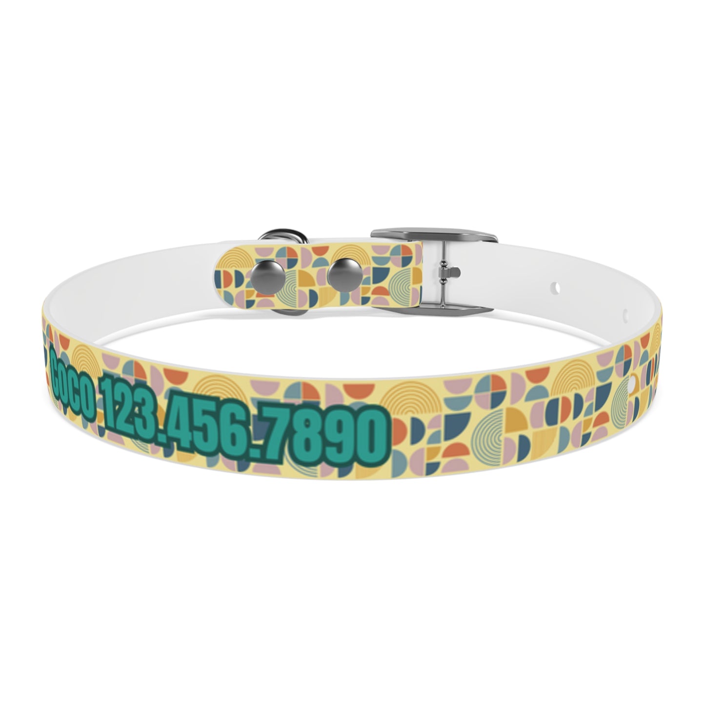 Atomic Pattern Dog Collar -Choose Buckle Finish