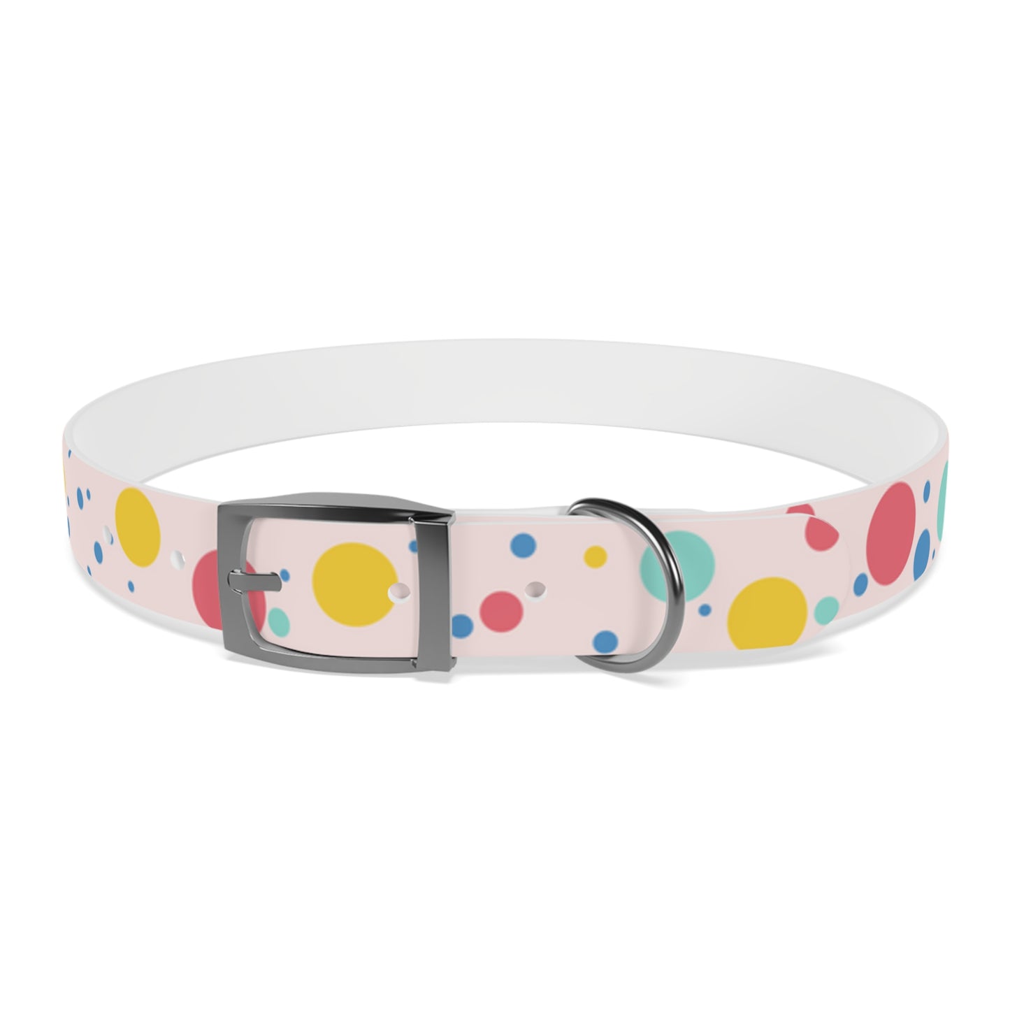 Pawlished PolkaDot Hypoallergenic Pup Dog Collar -Choose Size and Buckle Finish